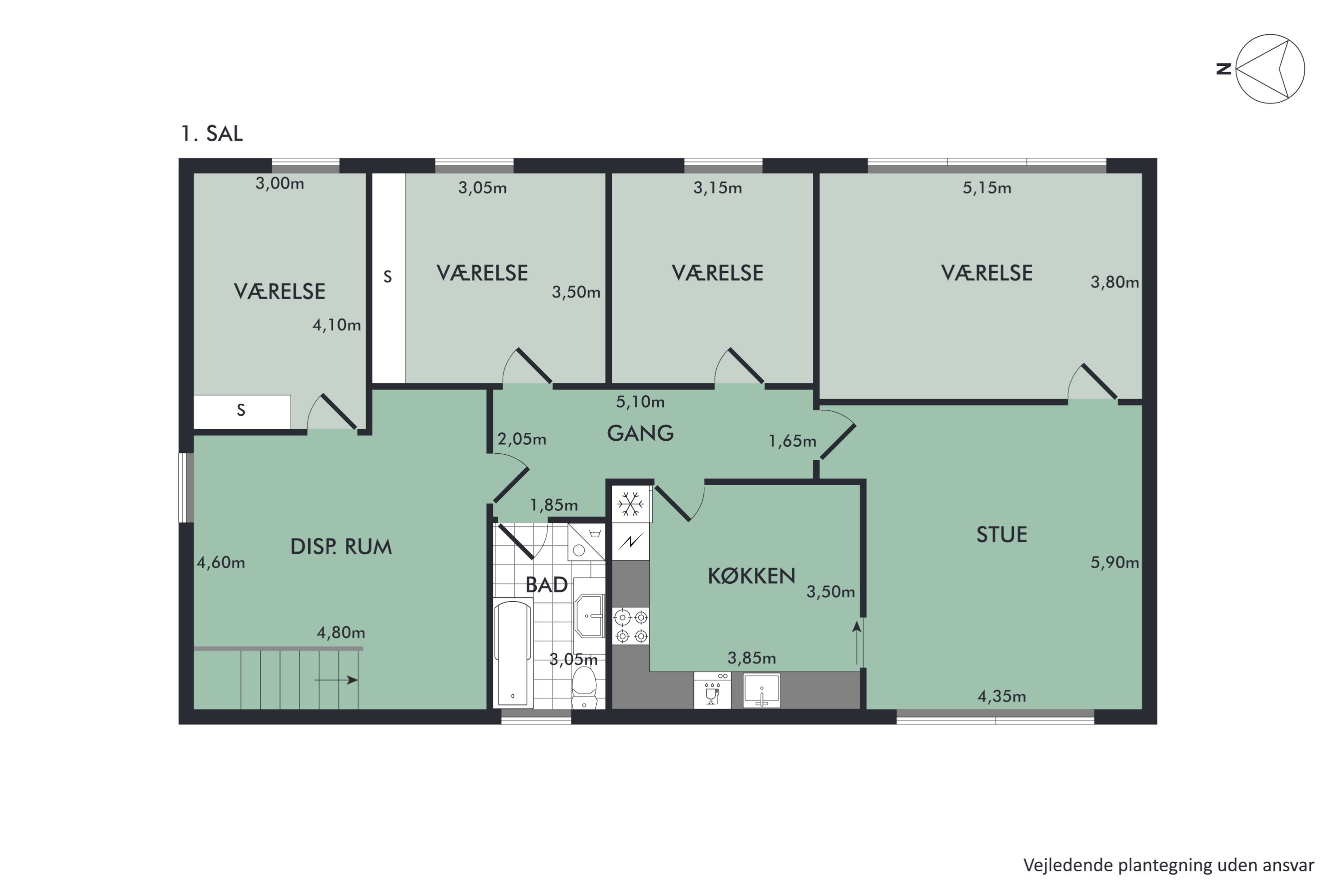 Plantegninger billede af Ll Algade 3, 9240 Nibe