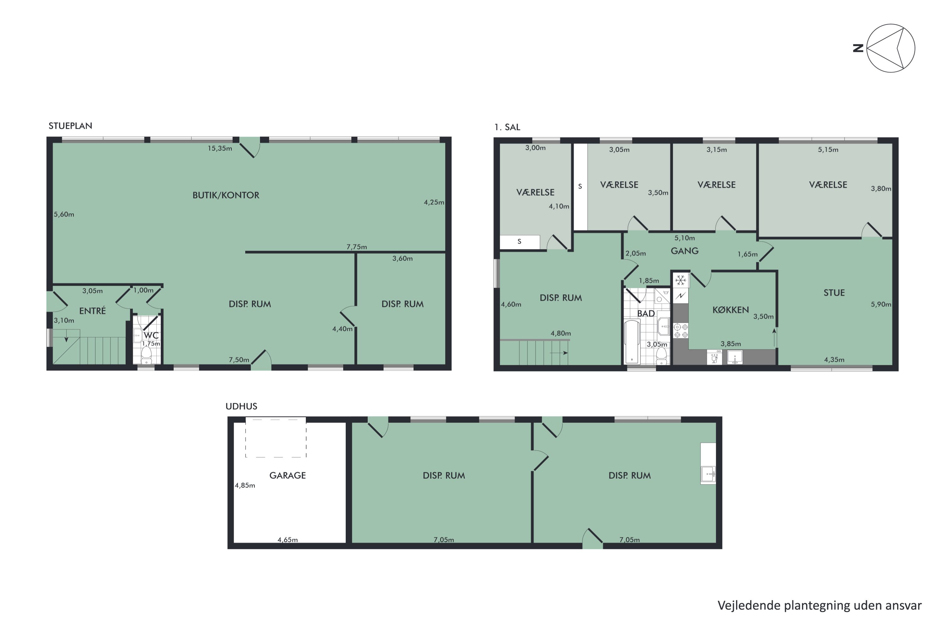Plantegninger billede af Ll Algade 3, 9240 Nibe