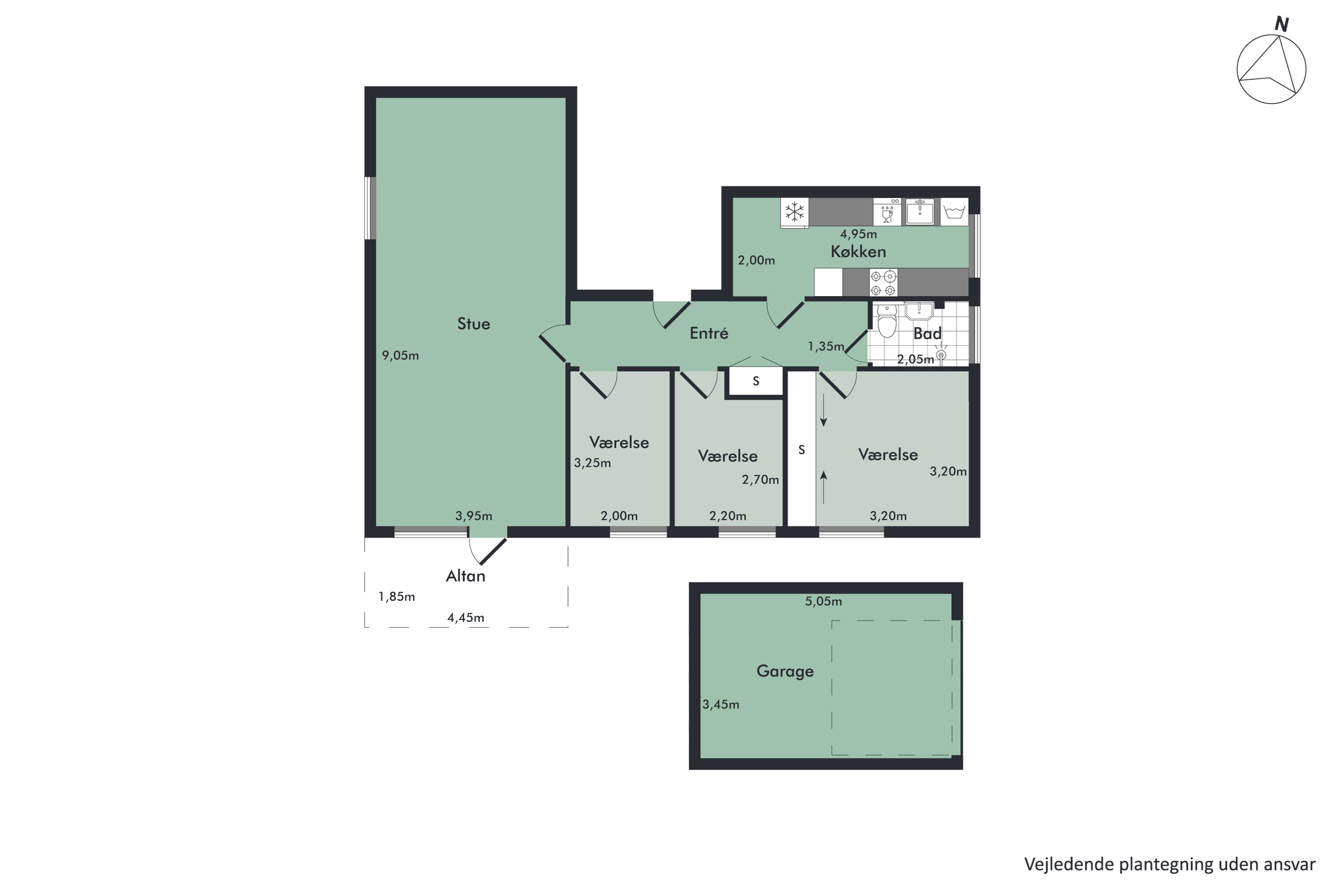 Plantegninger billede af Provstejorden 7, st.. th., 9000 Aalborg