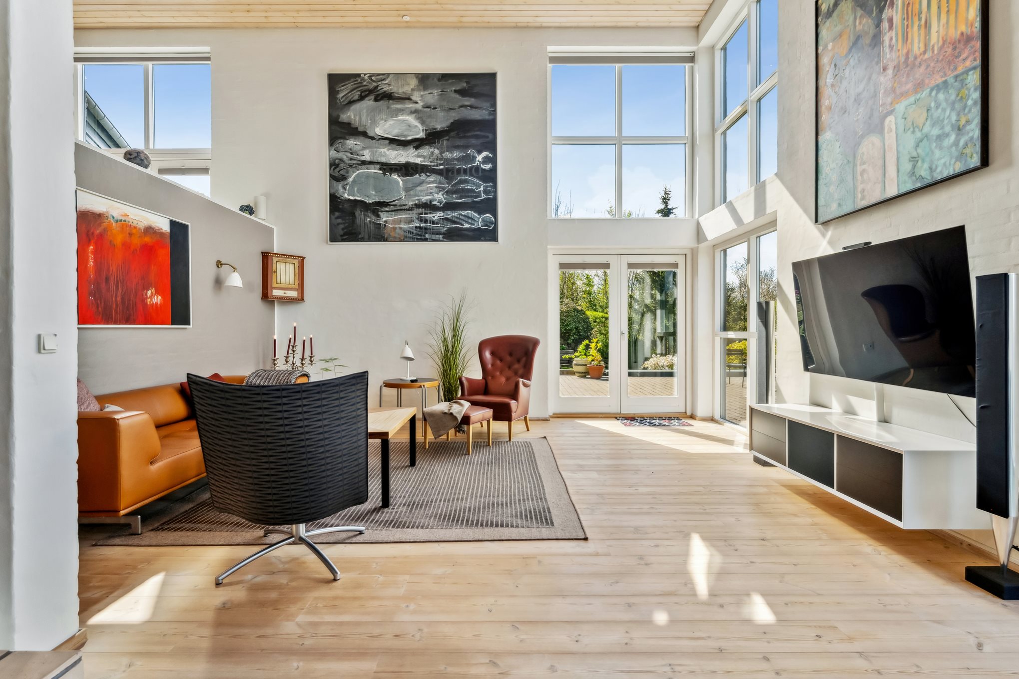 Fremhævet stue billede i fuldskærmstilstand. Billede af Præstemarken 16D, 8960 Randers SØ