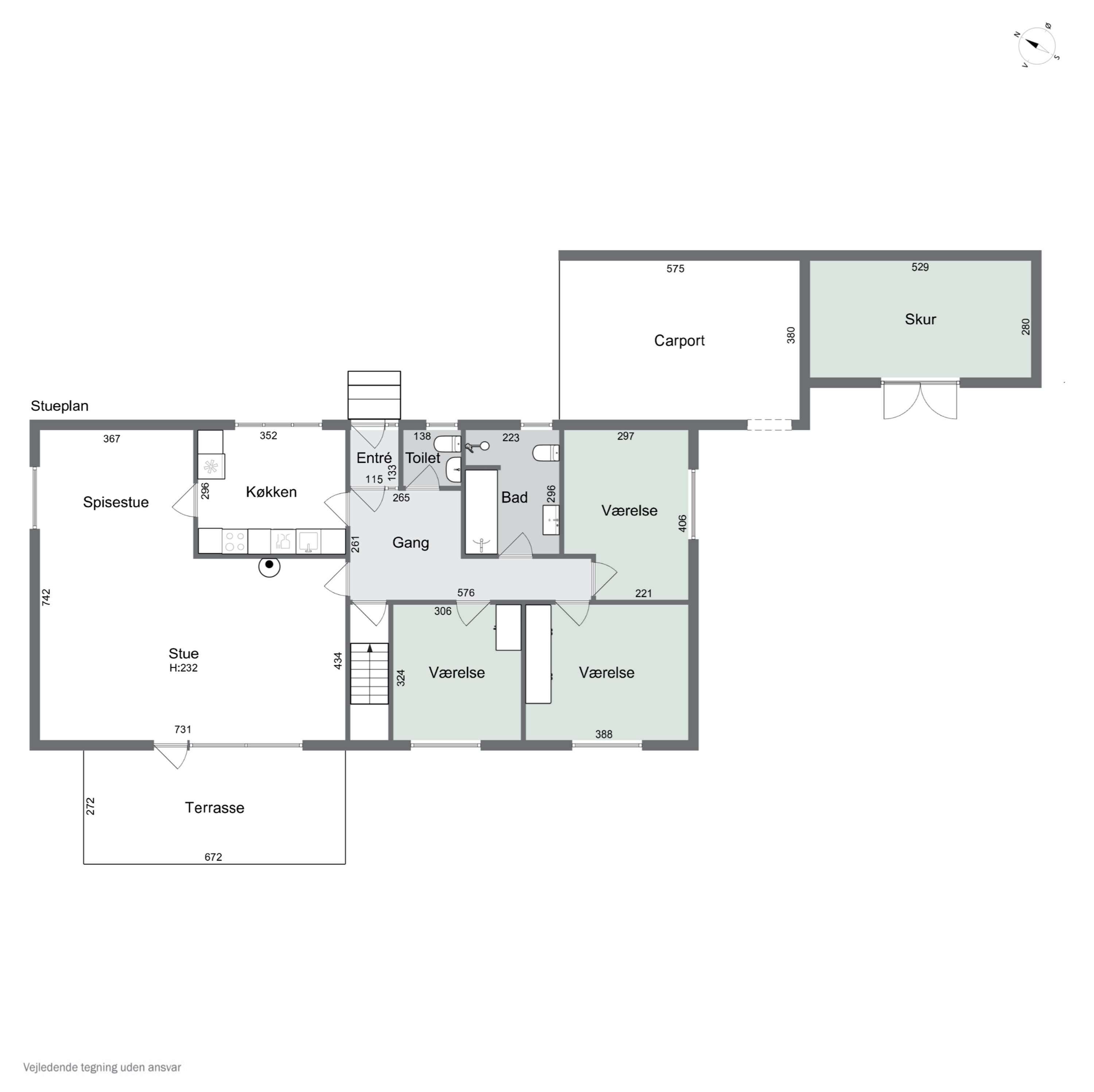 Plantegninger billede af Vestervangen 15, 8620 Kjellerup