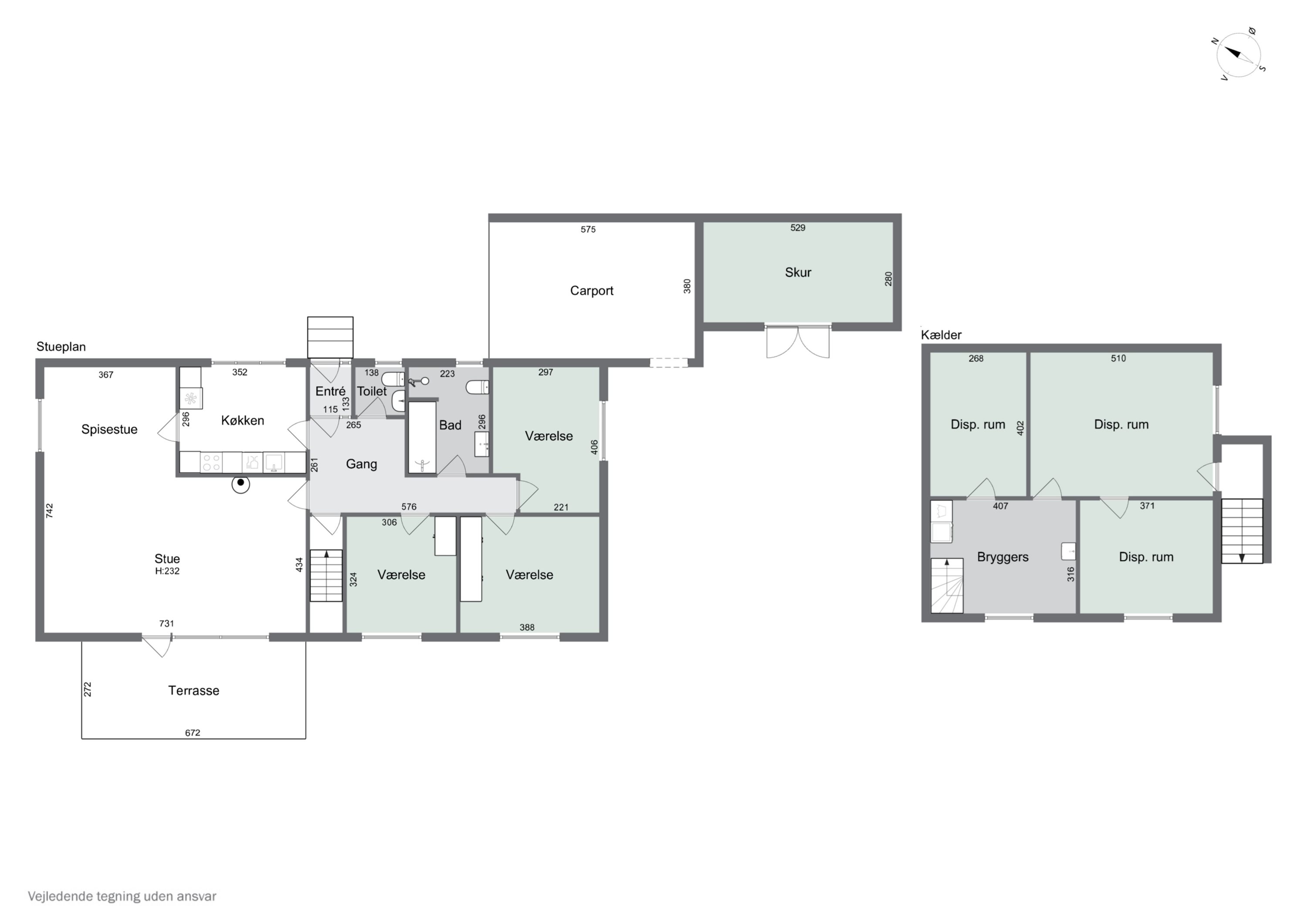 Plantegninger billede af Vestervangen 15, 8620 Kjellerup