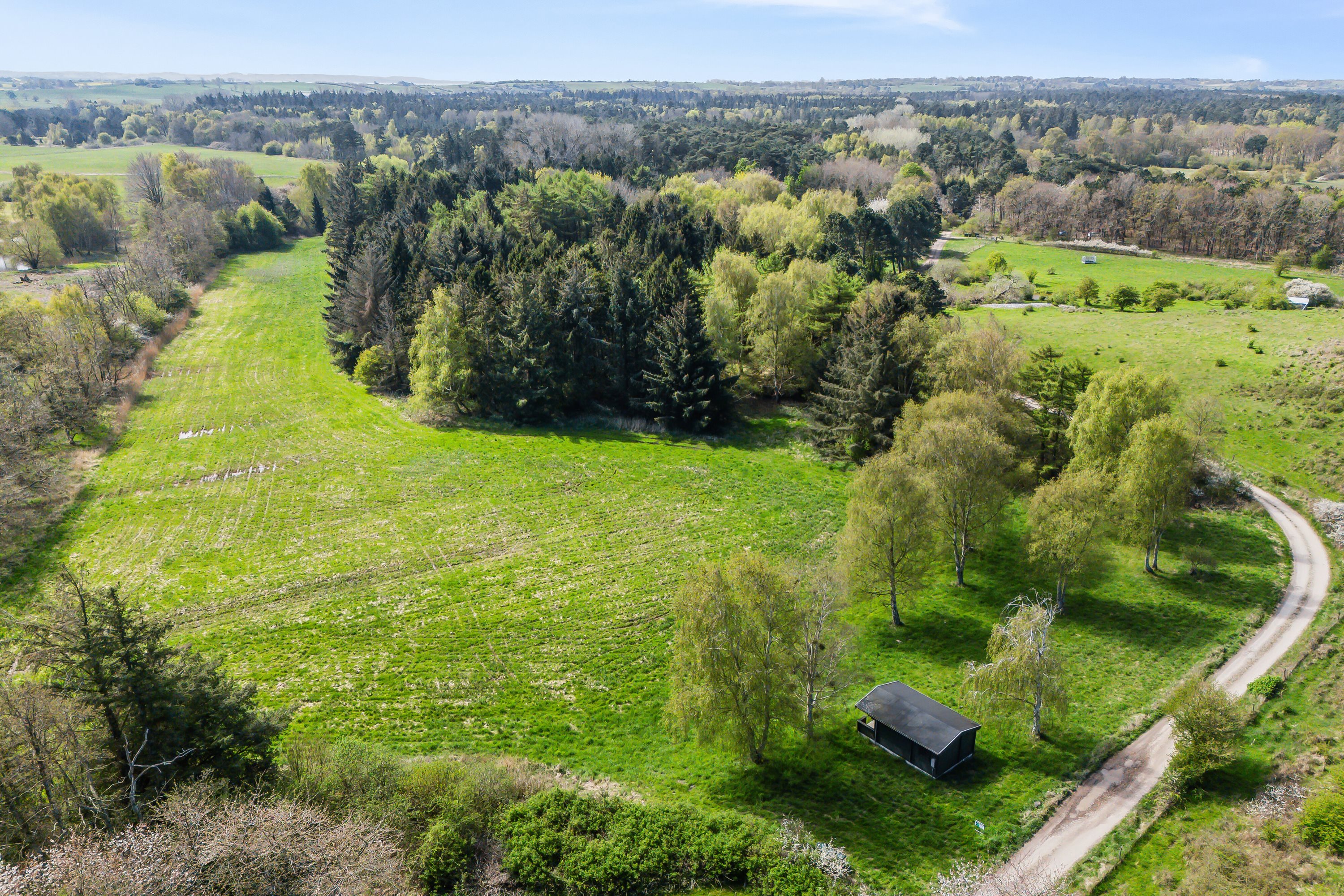 Fremhævet luftfoto billede i fuldskærmstilstand. Billede af Skovløbervej 29, Klint, 4500 Nykøbing Sj