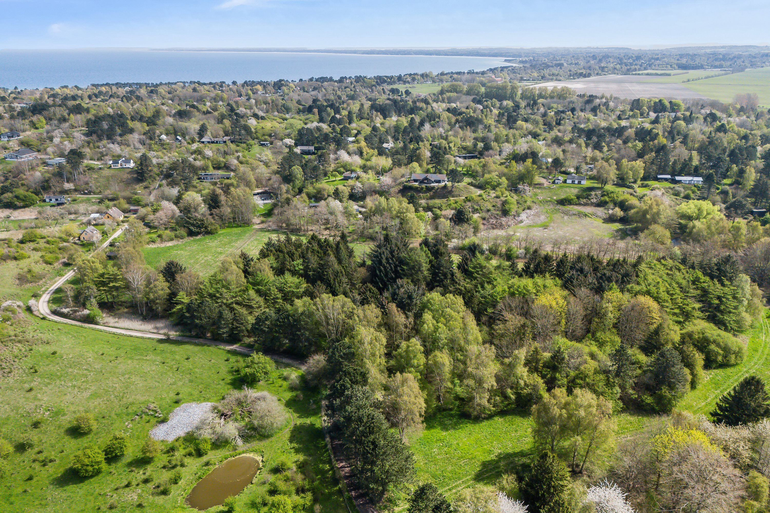 Fremhævet luftfoto billede i fuldskærmstilstand. Billede af Skovløbervej 29, Klint, 4500 Nykøbing Sj