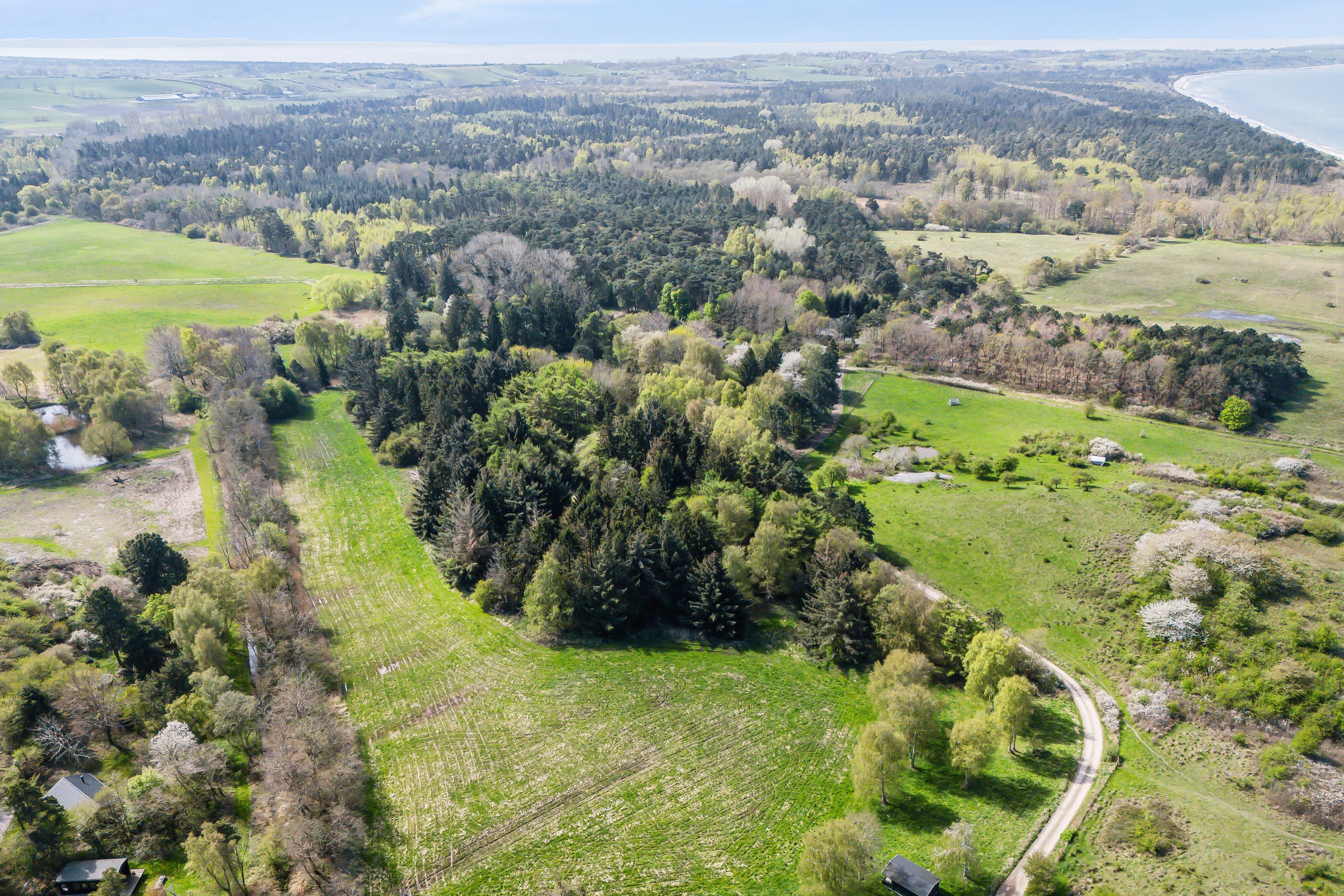 Miniaturebillede 1: luftfoto. Billede af Skovløbervej 29, Klint, 4500 Nykøbing Sj