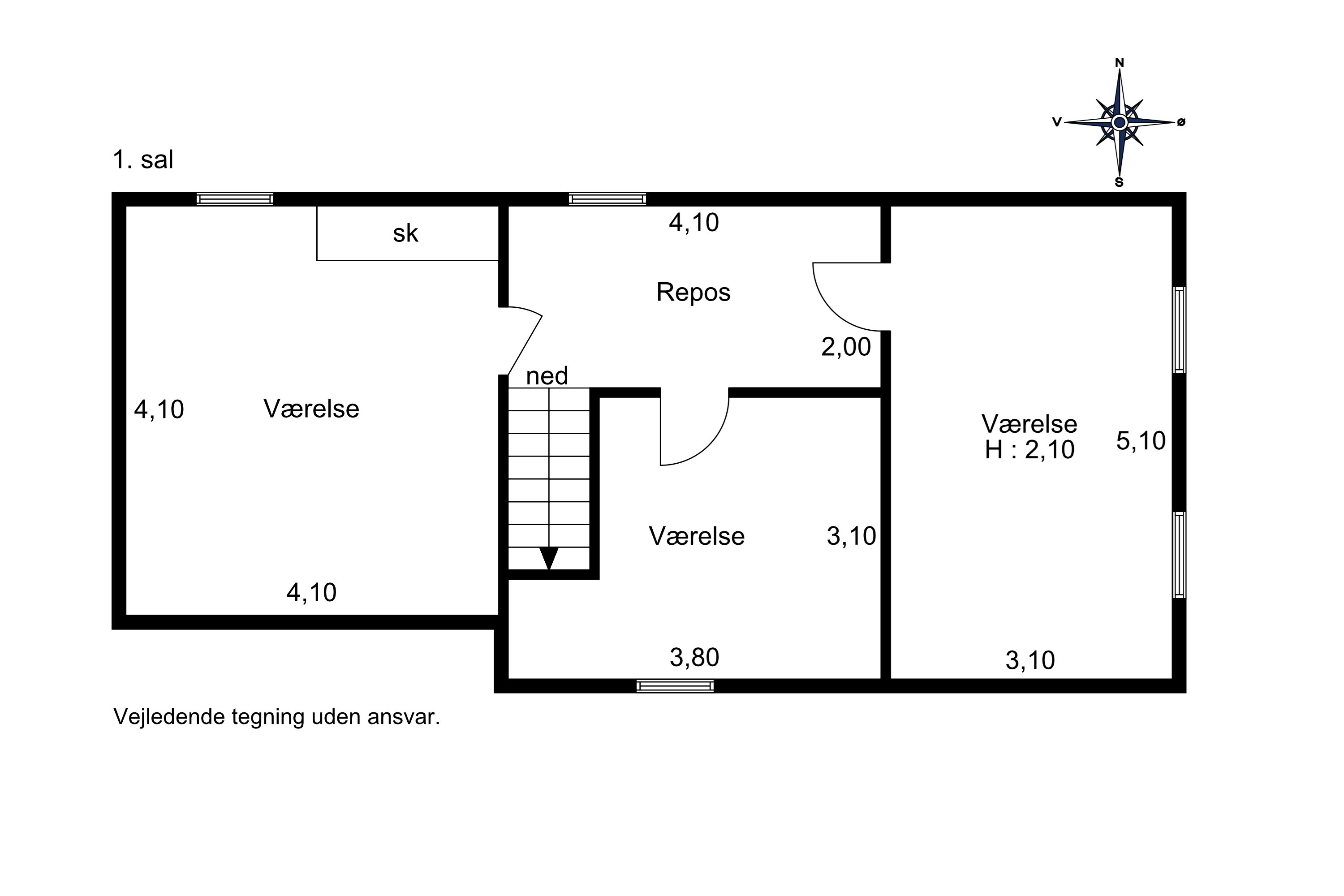 Plantegninger billede af Vestertoft 10, Genner, 6230 Rødekro