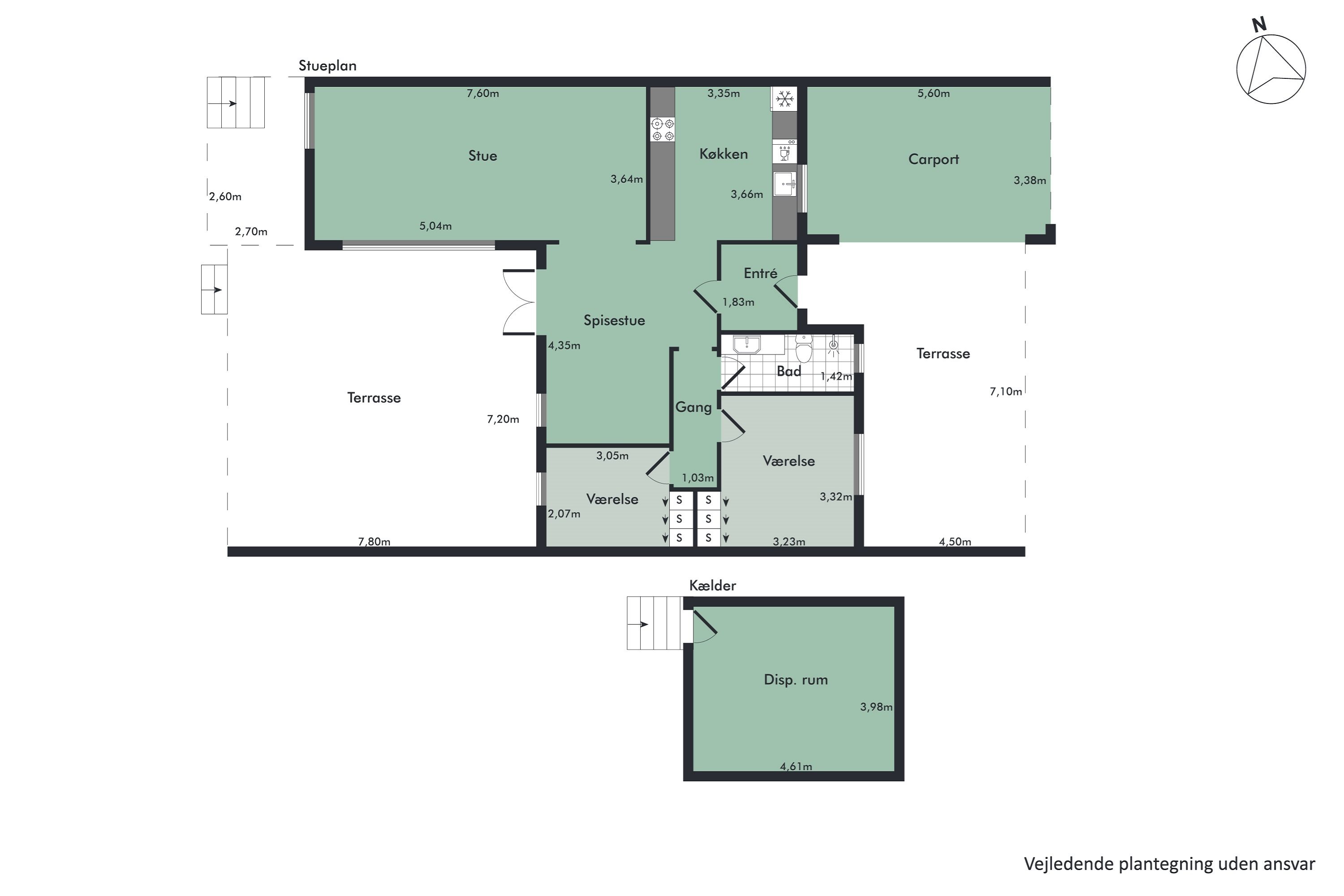 Plantegninger billede af Toftevej 42, 9400 Nørresundby