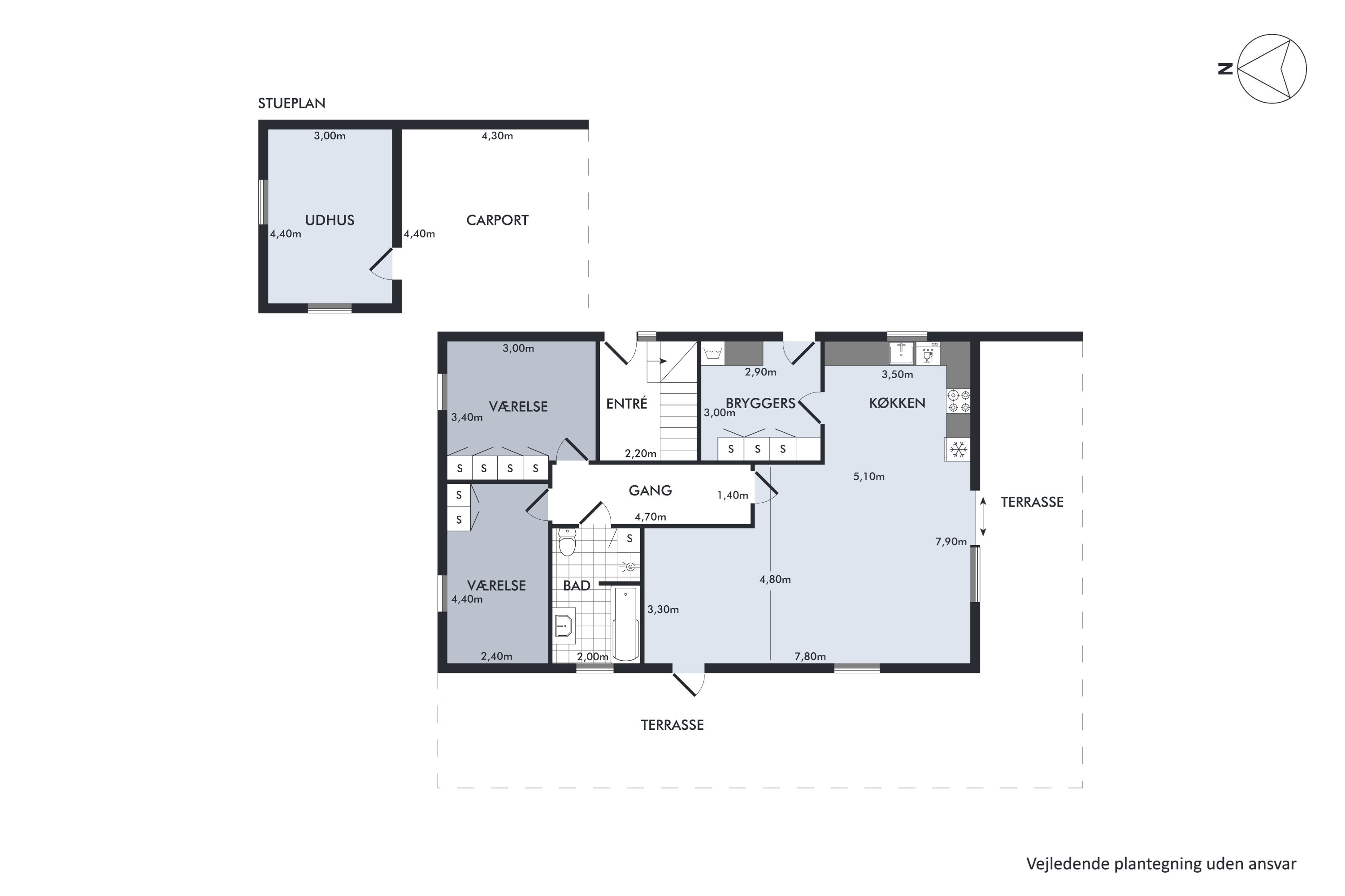 Plantegninger billede af Vesterbjergvej 3, 4460 Snertinge