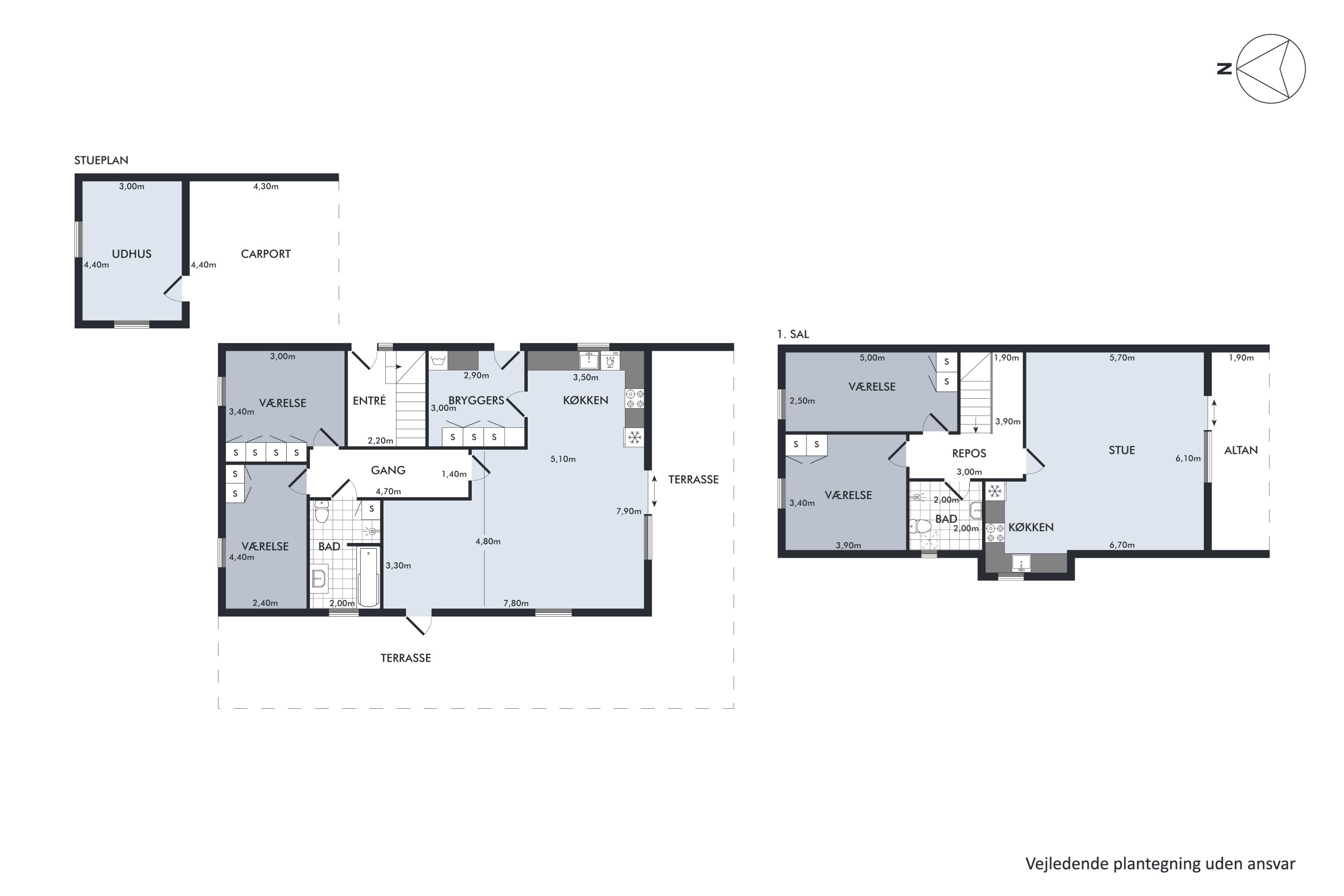 Plantegninger billede af Vesterbjergvej 3, 4460 Snertinge