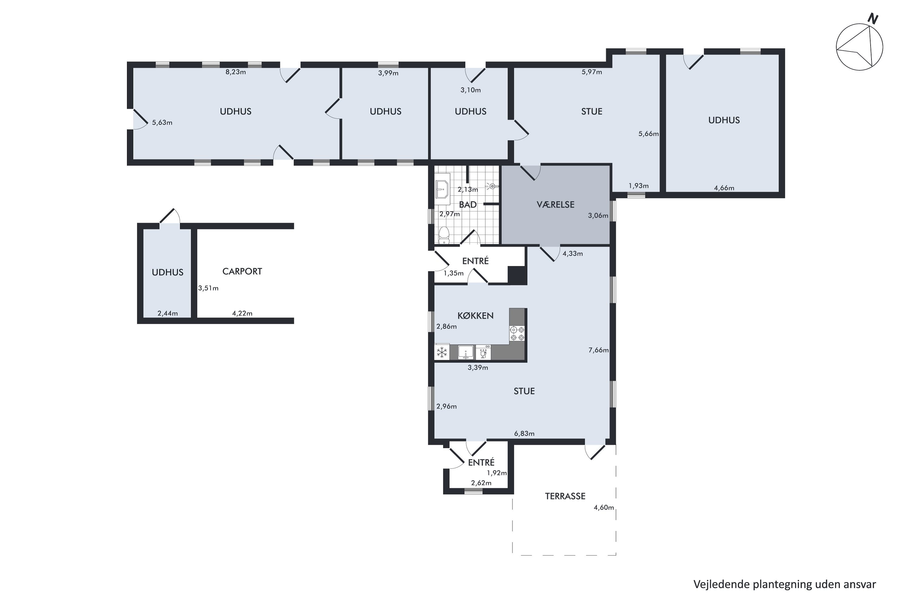 Plantegninger billede af Fuglebækvej 34, Sønder Homå, 8570 Trustrup