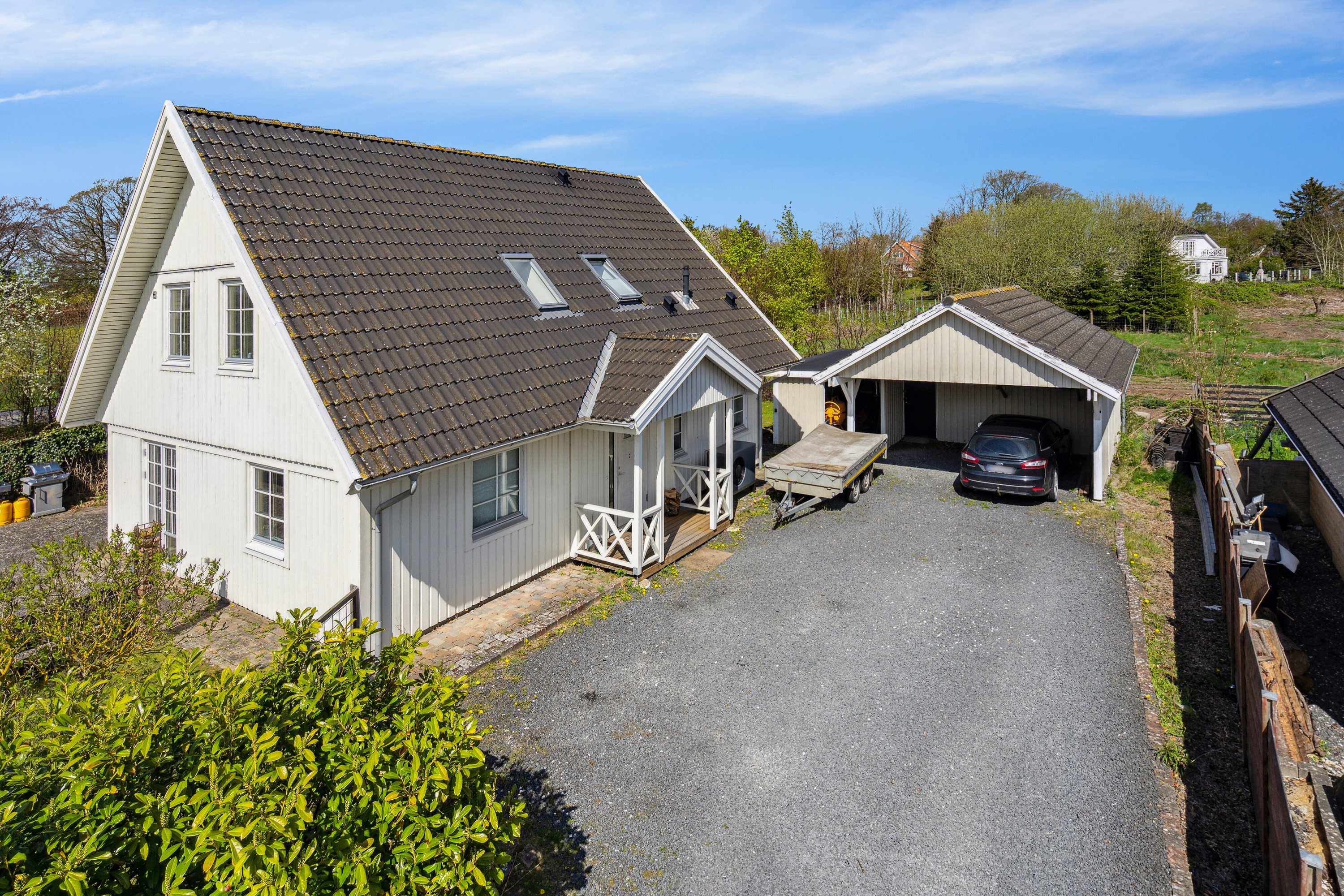 Fremhævet udendørs billede i fuldskærmstilstand. Billede af Egernvænget 3, Brøderup, 4733 Tappernøje