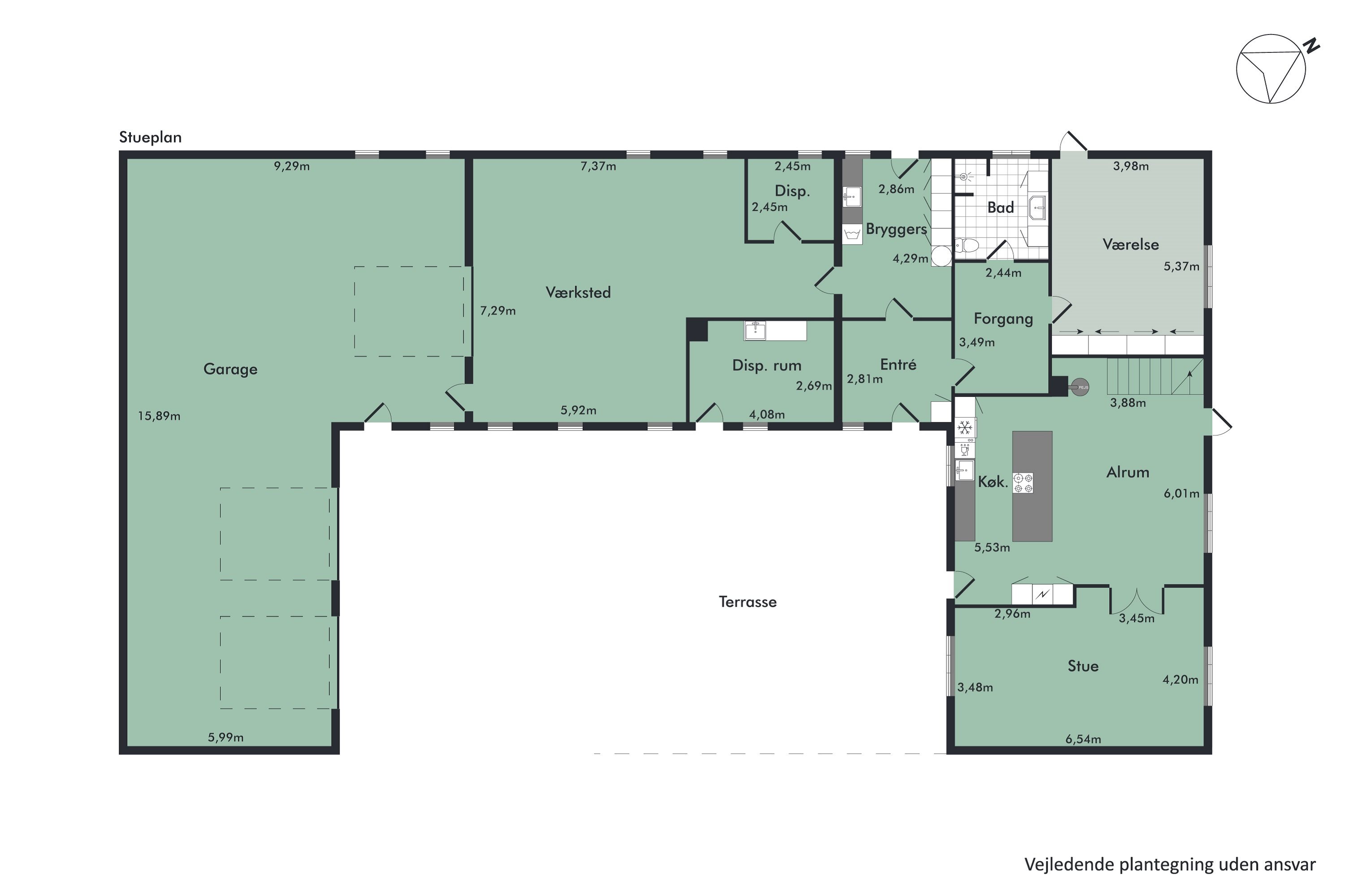Plantegninger billede af Viborgvej 316, Korsbakken, 7840 Højslev