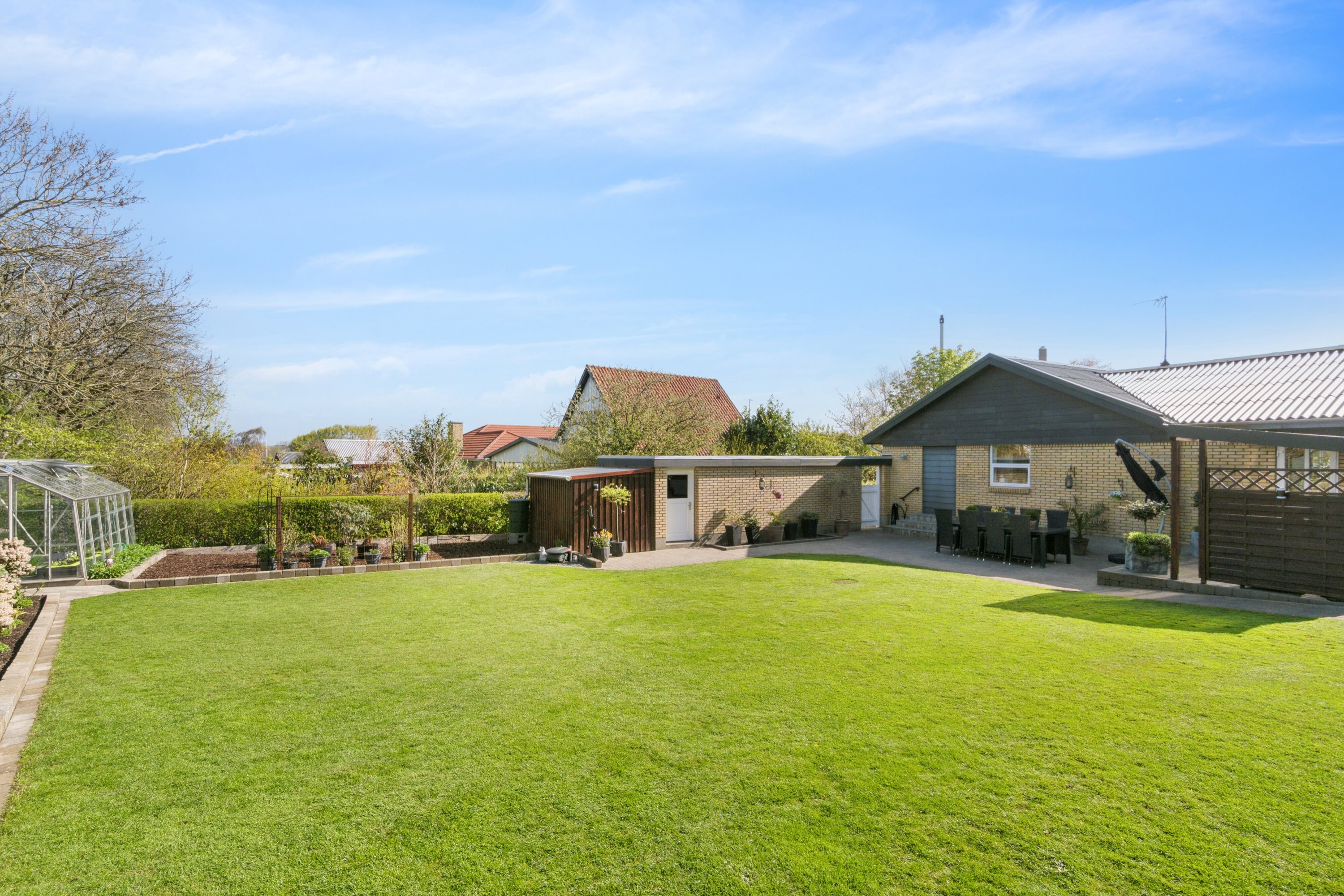 Fremhævet set fra haven billede i fuldskærmstilstand. Billede af Højtofte 22, 7760 Hurup Thy