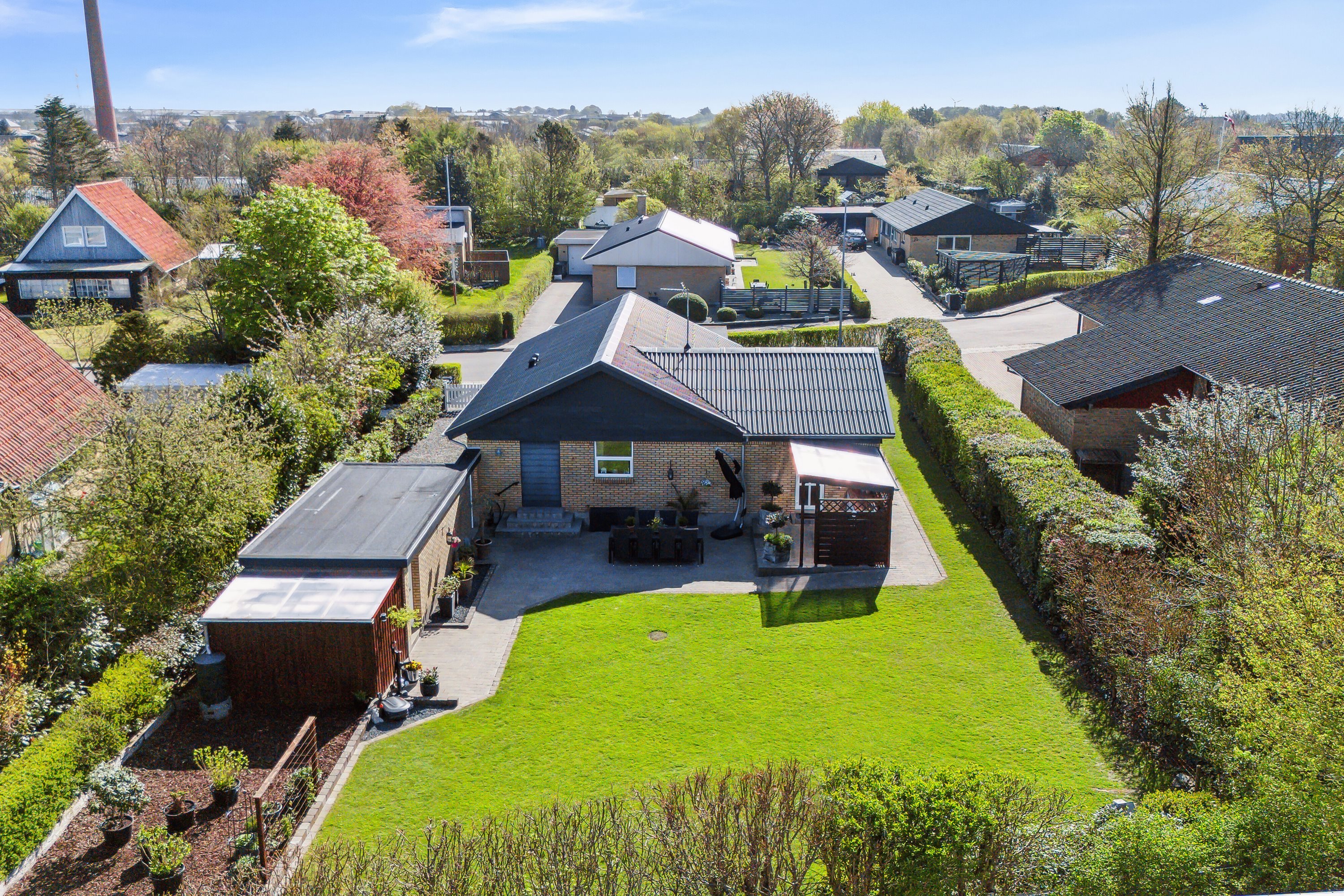 Fremhævet luftfoto billede i fuldskærmstilstand. Billede af Højtofte 22, 7760 Hurup Thy