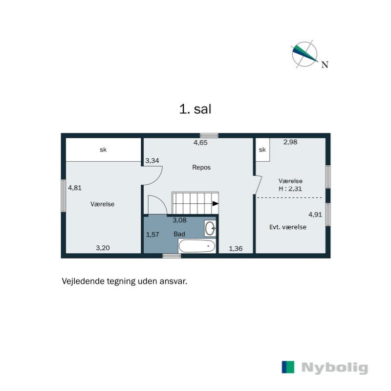 Plantegninger billede af Lærkevej 11, Hou, 8300 Odder