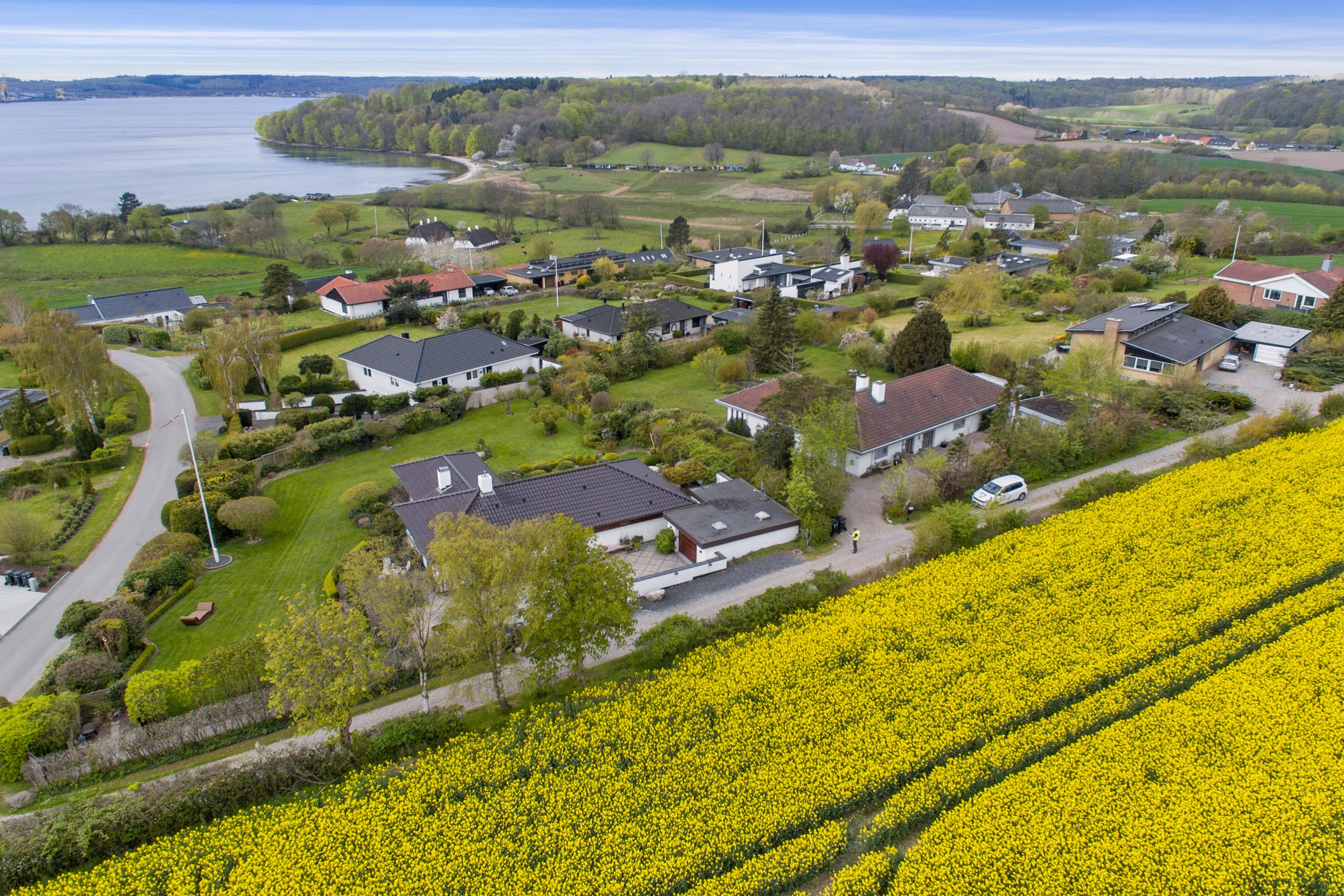 Fremhævet luftfoto billede i fuldskærmstilstand. Billede af Dyrhave 67, 6200 Aabenraa