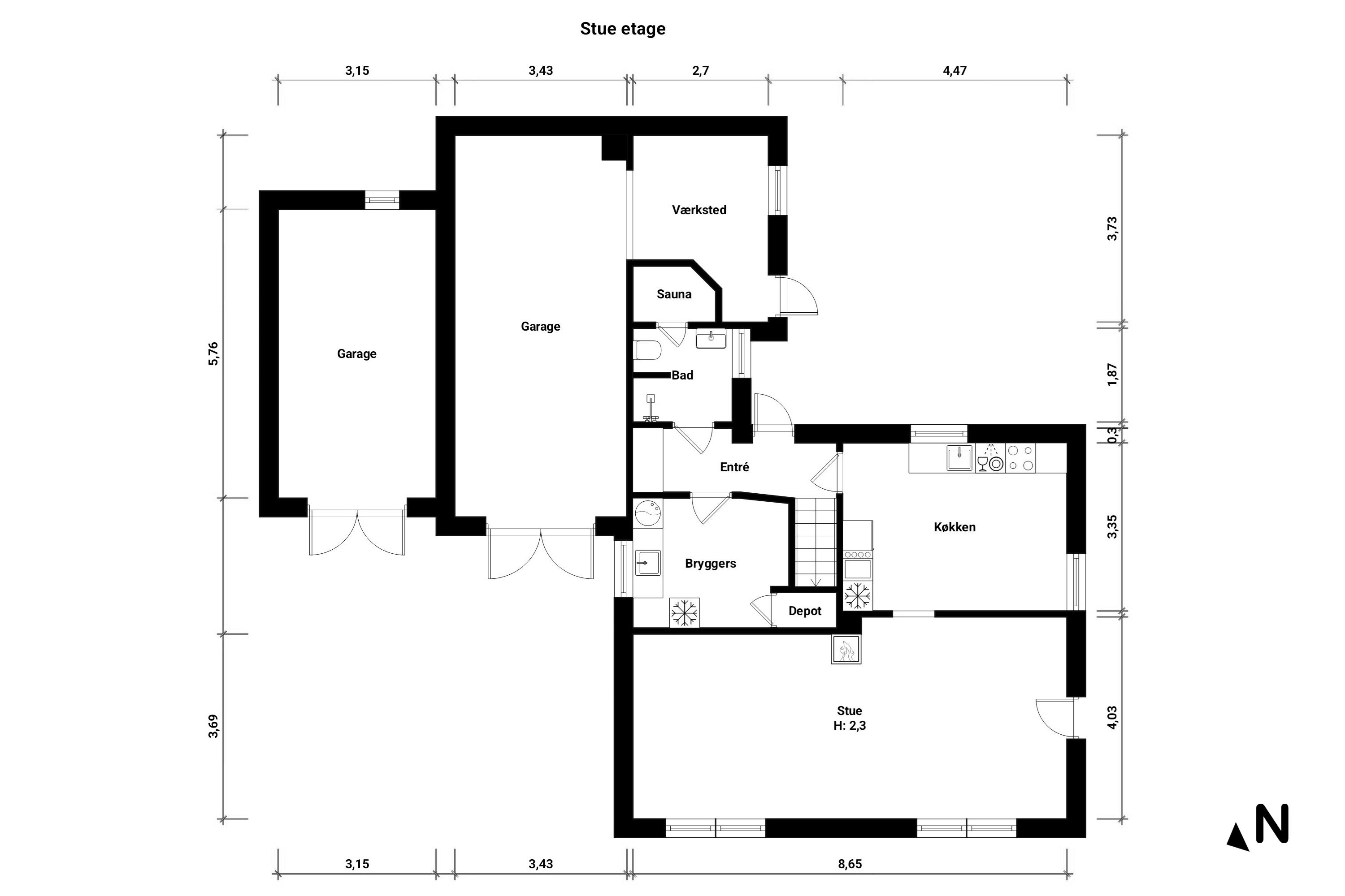 Plantegninger billede af Storkevej 6, 4873 Væggerløse