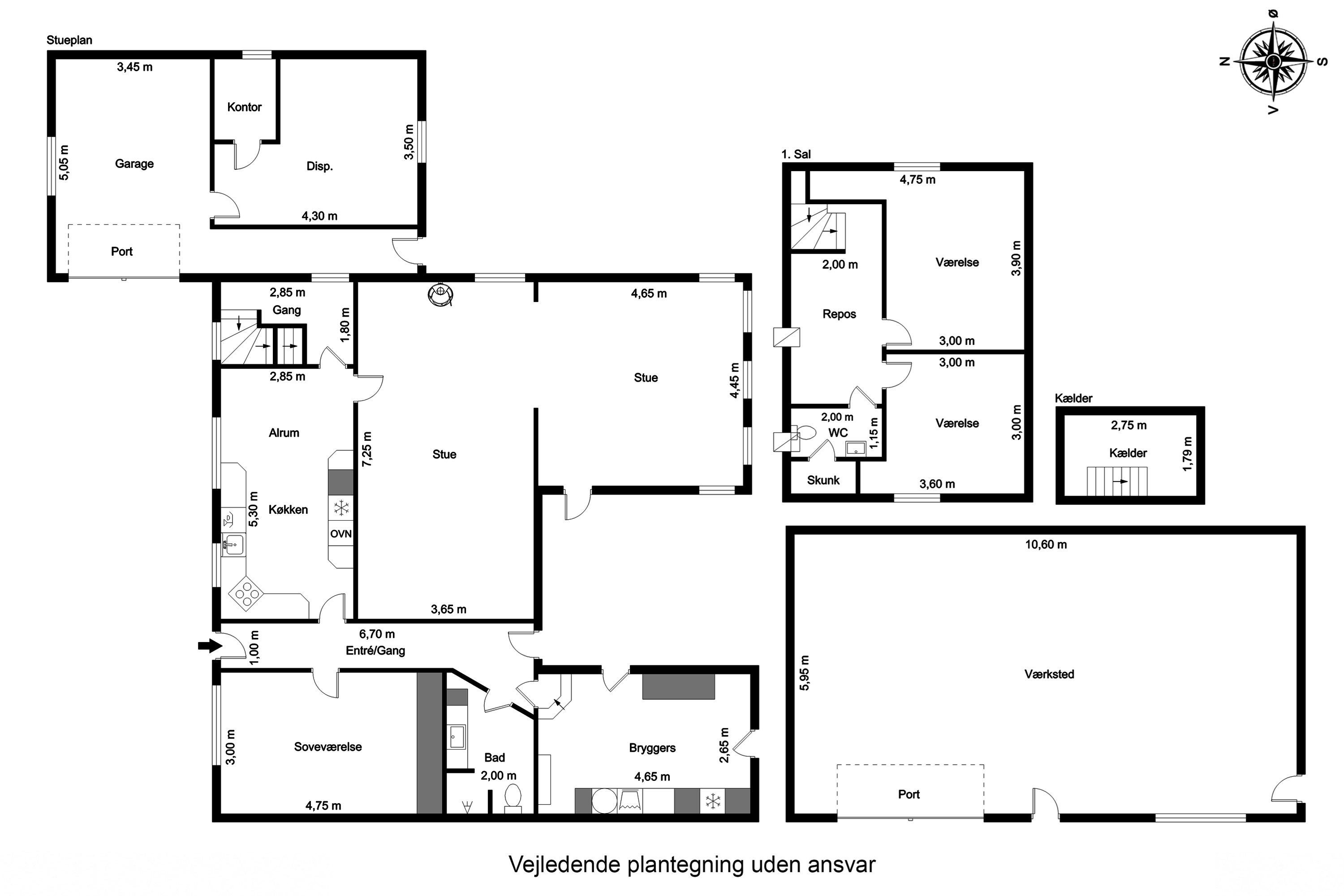 Plantegninger billede af Sydtoften 1, 7160 Tørring