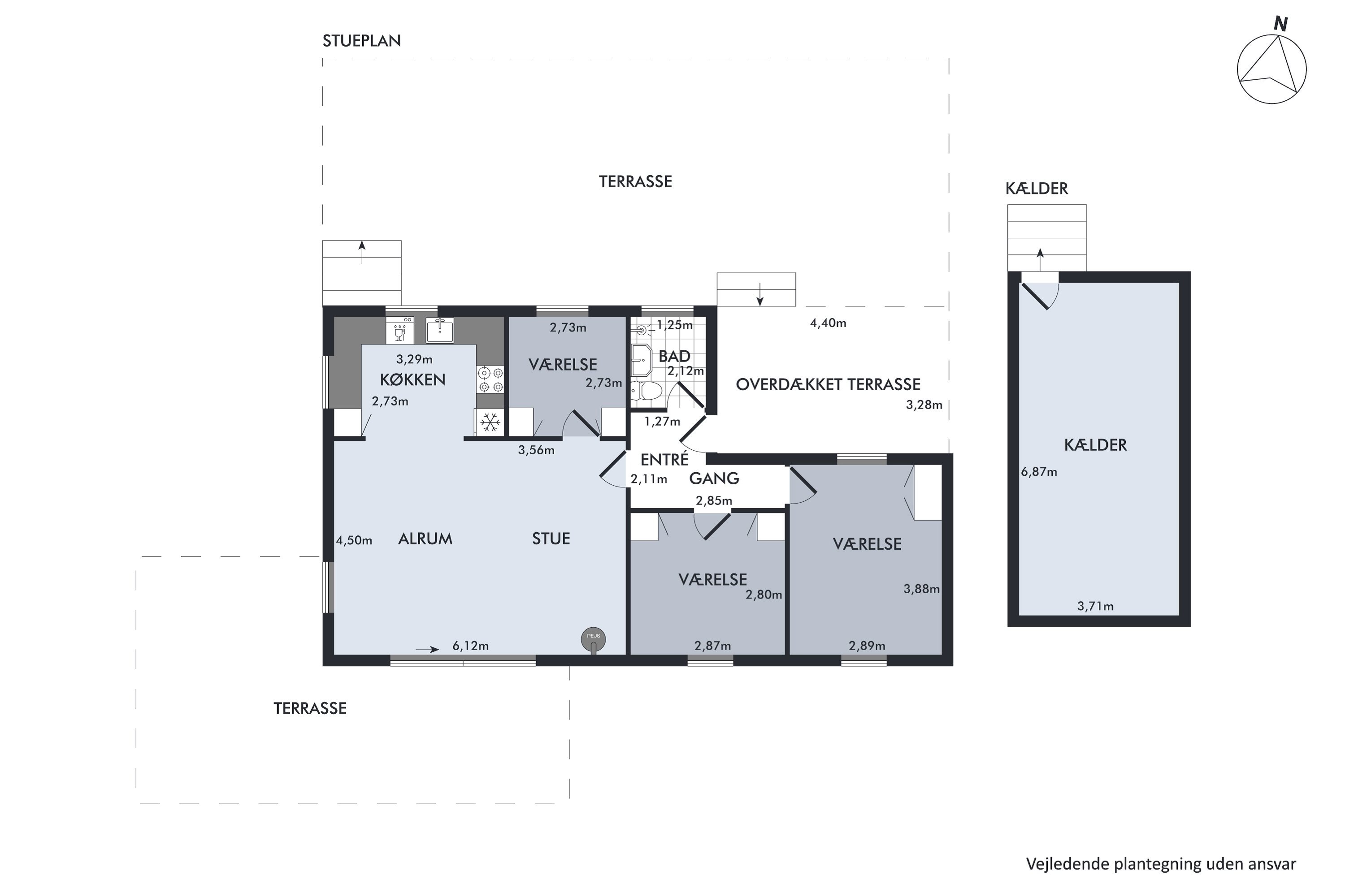 Plantegninger billede af Tjørnevej 3, Handrup Strand, 8400 Ebeltoft