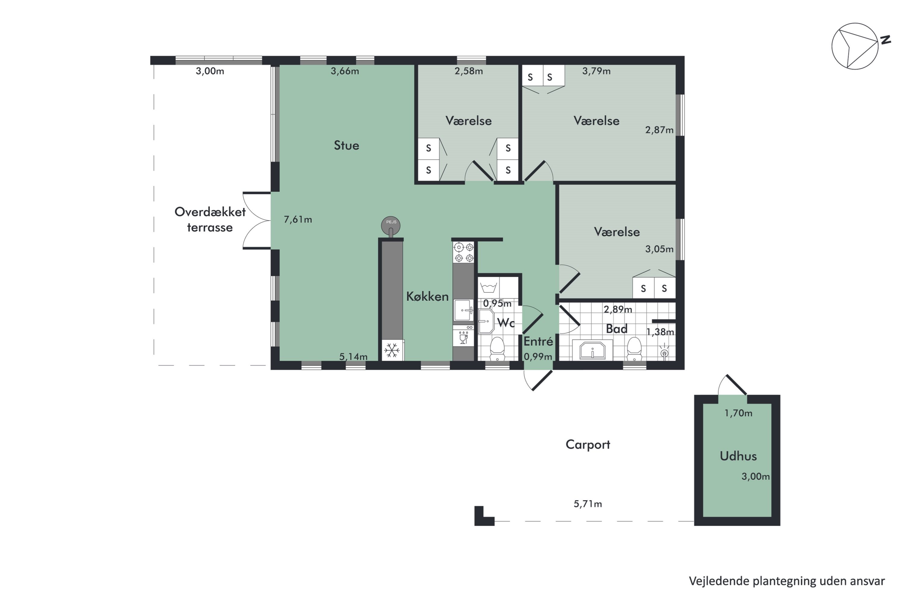 Plantegninger billede af Marens Plads 32, Øster Hurup, 9560 Hadsund