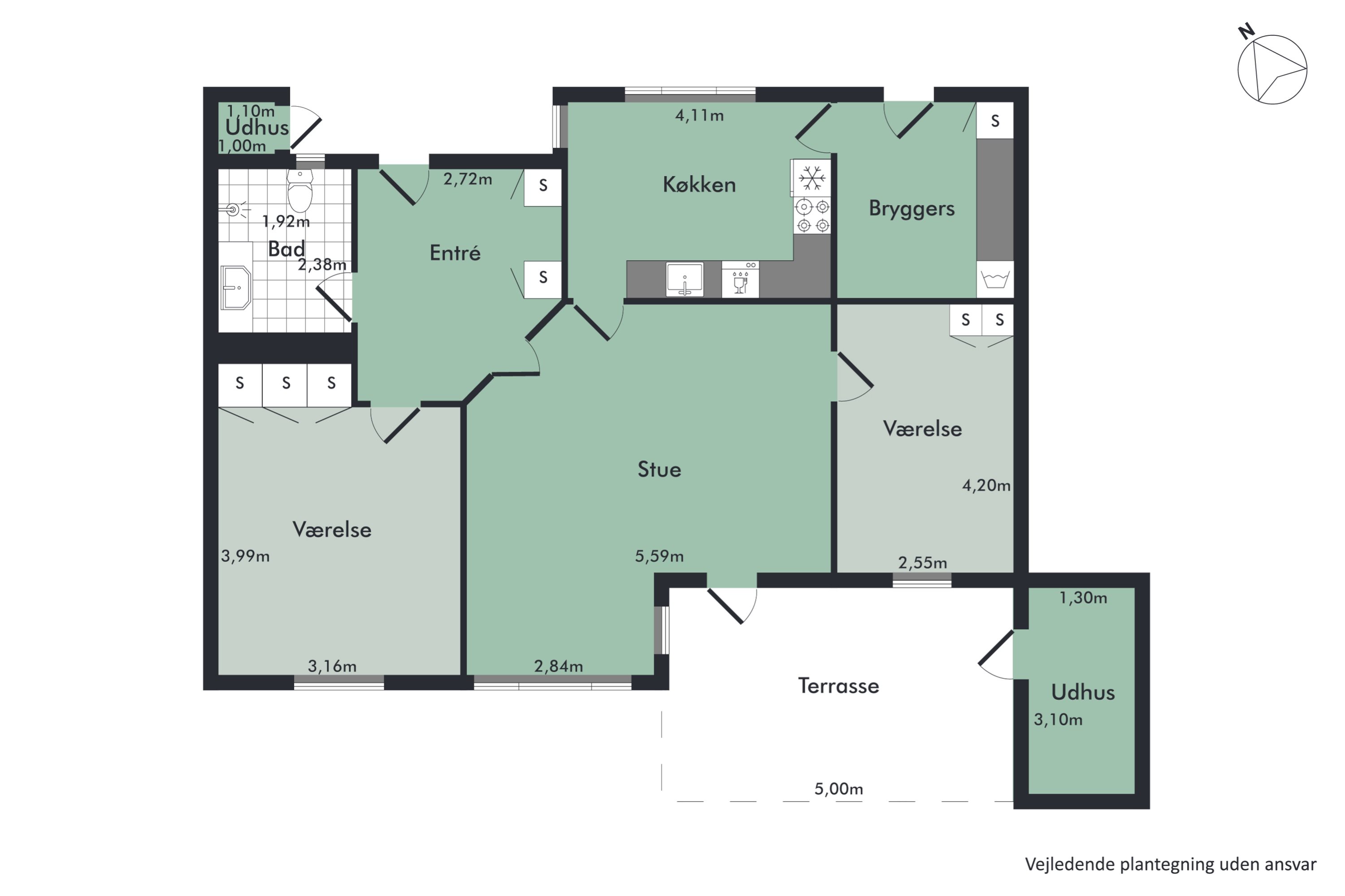 Plantegninger billede af Sogneparken 7, Ulsted, 9370 Hals