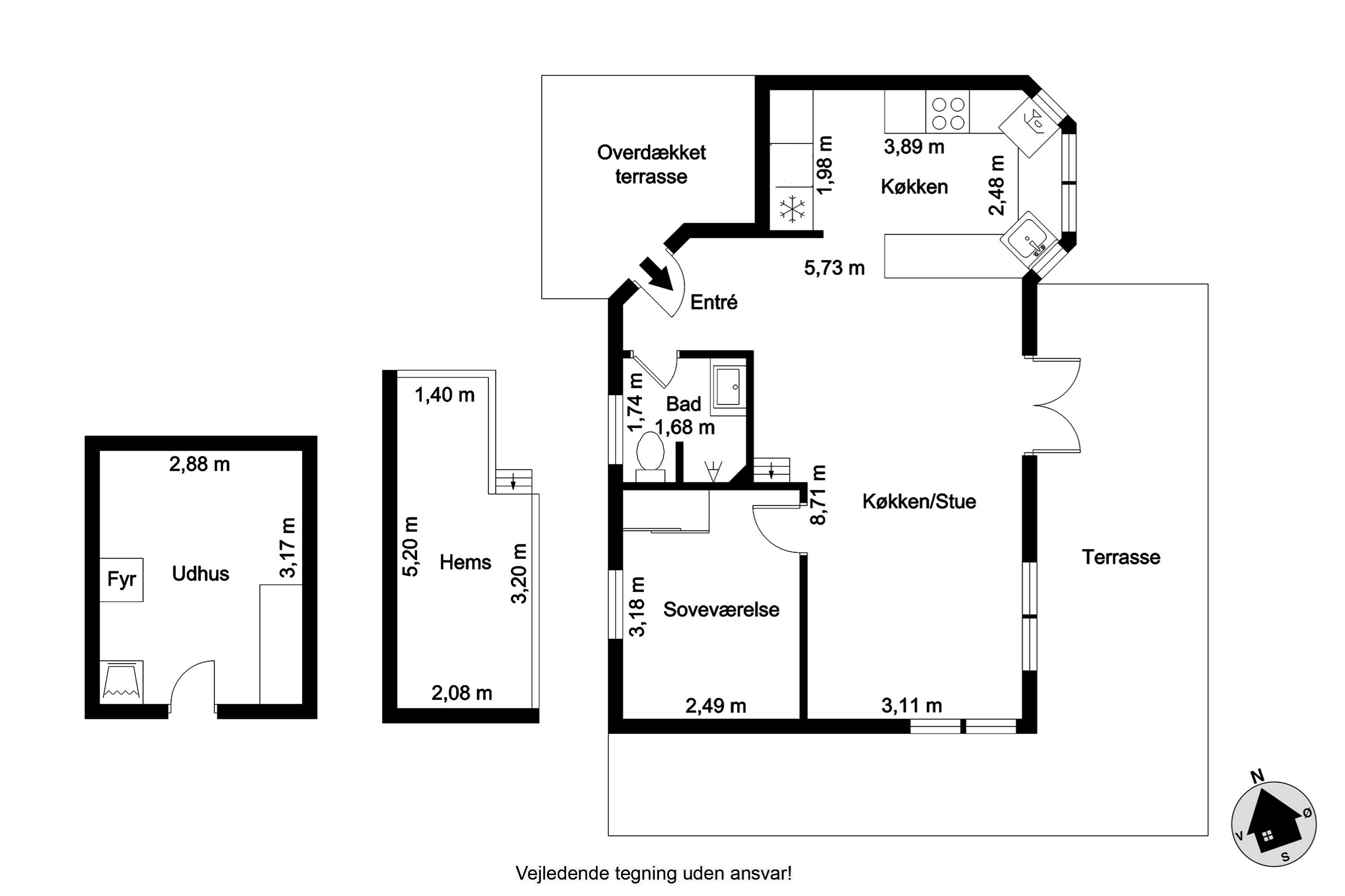 Plantegninger billede af Maagevej 1, 9300 Sæby