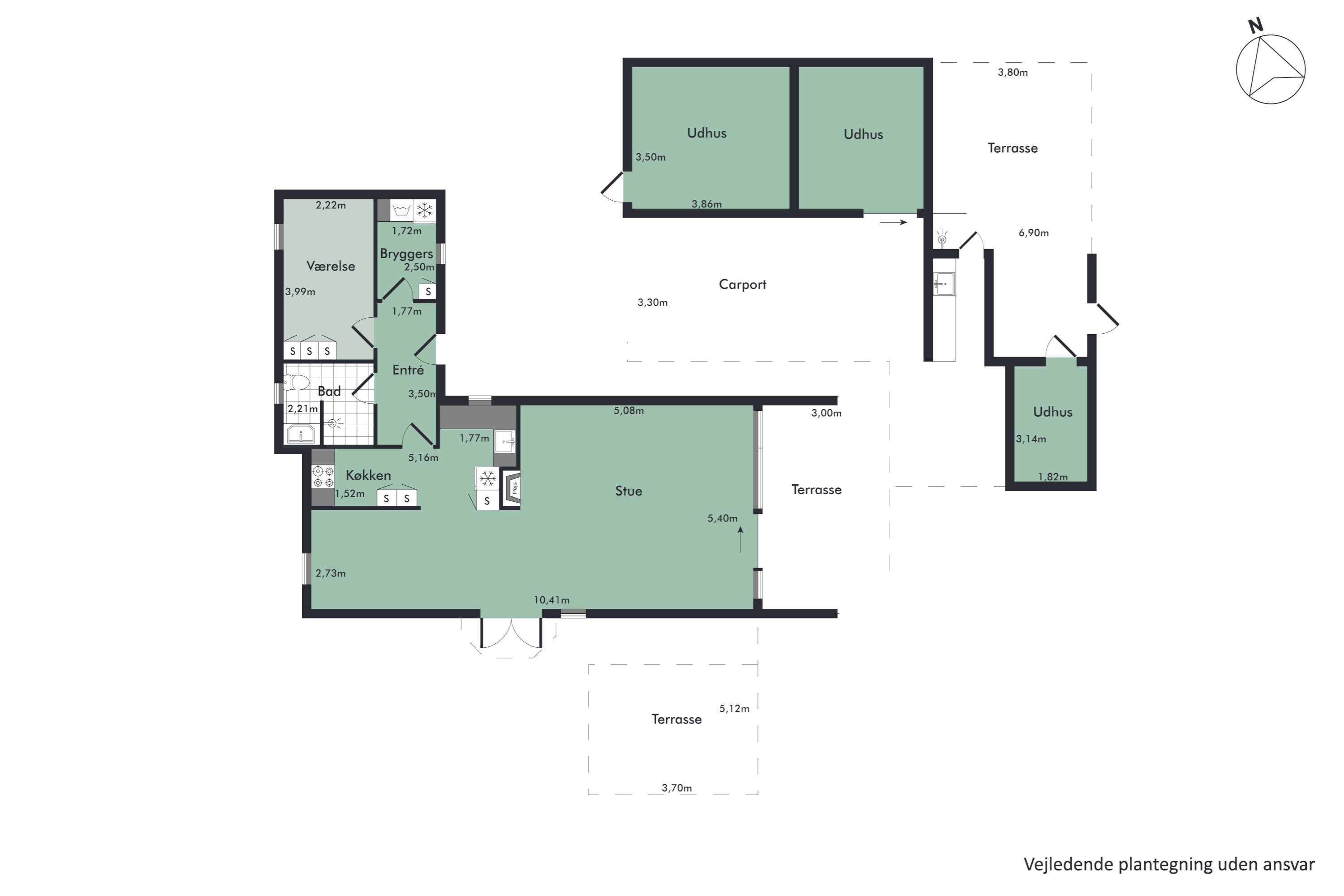 Plantegninger billede af Søndergade 41, Hou, 9370 Hals