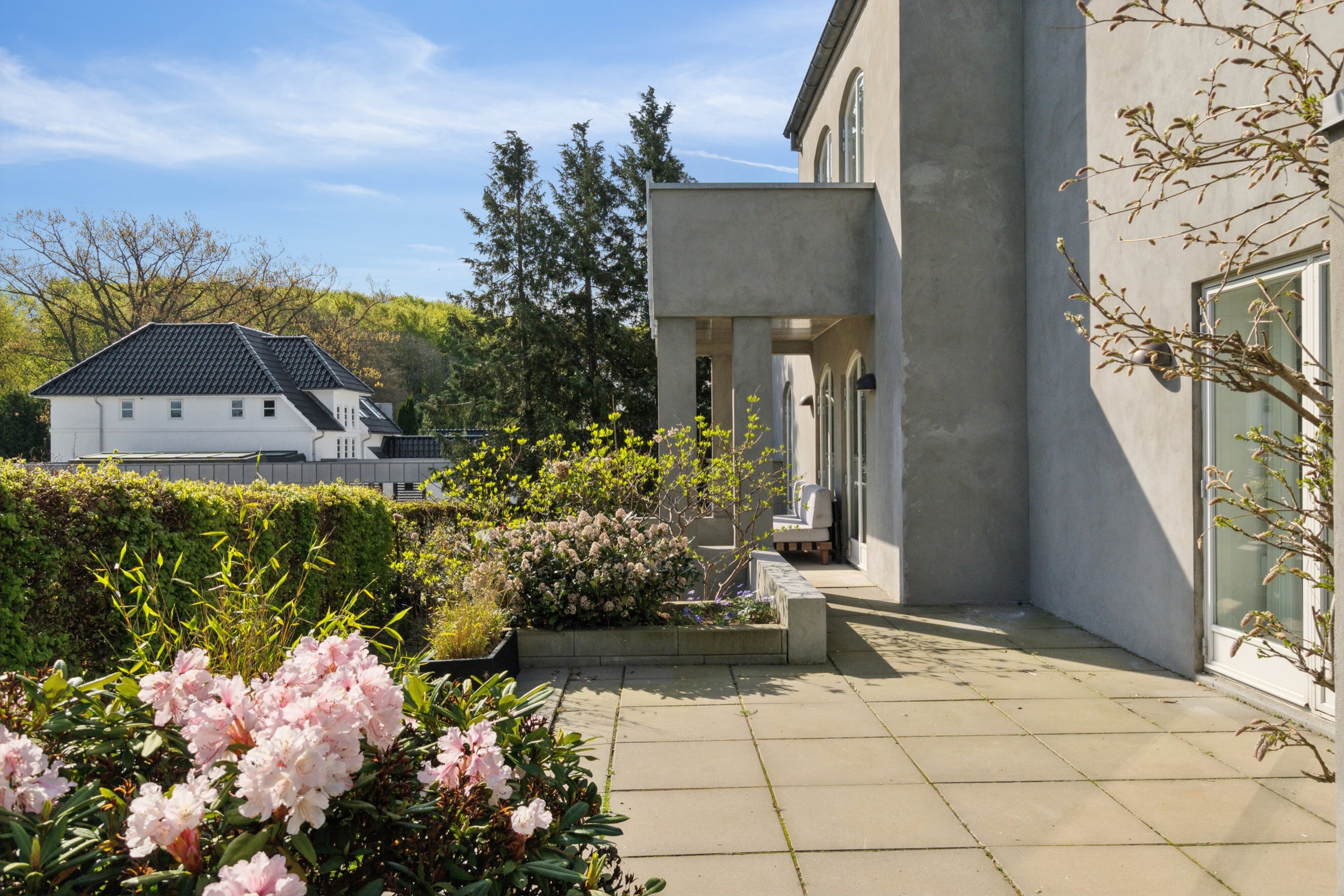 Fremhævet terrasse billede i fuldskærmstilstand. Billede af Bævervej 15, 8270 Højbjerg