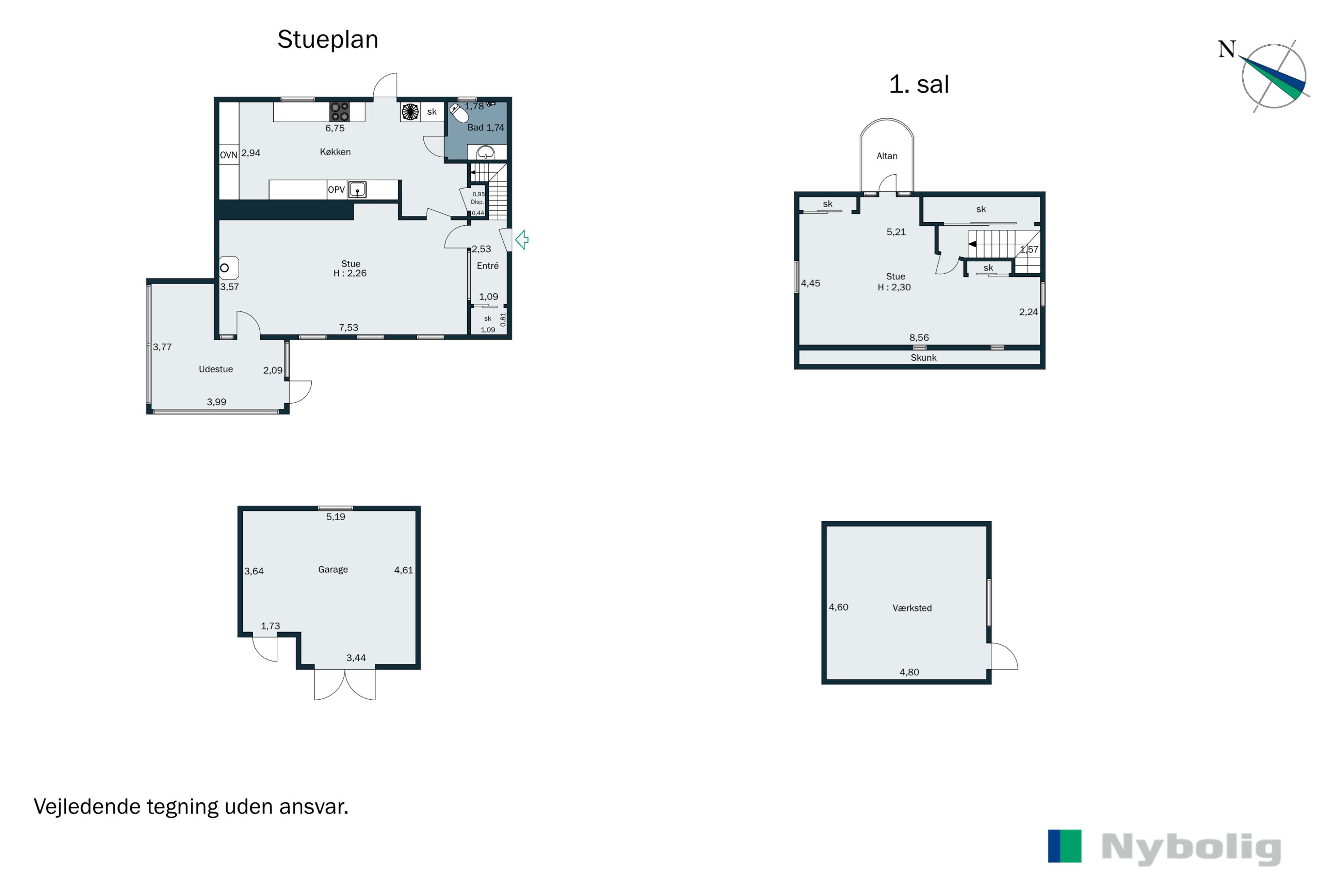 Plantegninger billede af Eriksmindevej 93, Boulstrup, 8300 Odder
