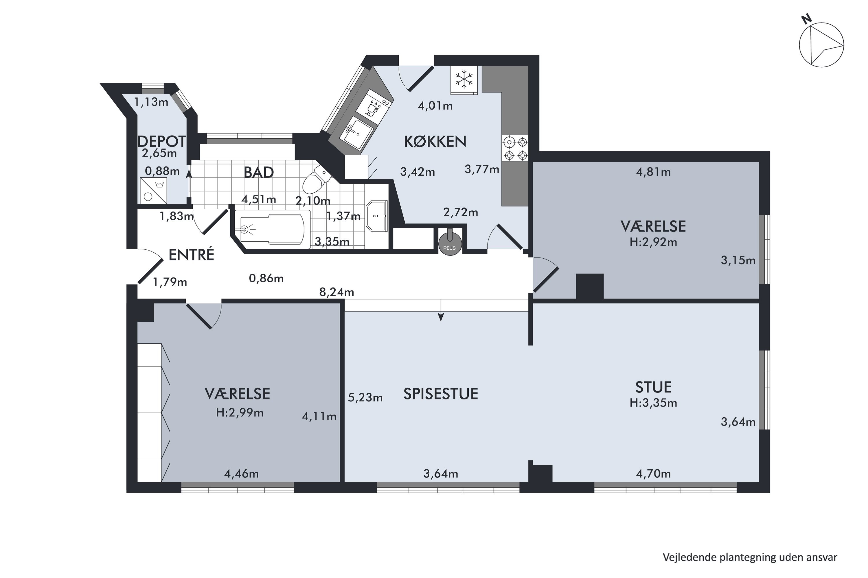 Plantegninger billede af Forchhammersvej 14, st.. th., 1920 Frederiksberg C