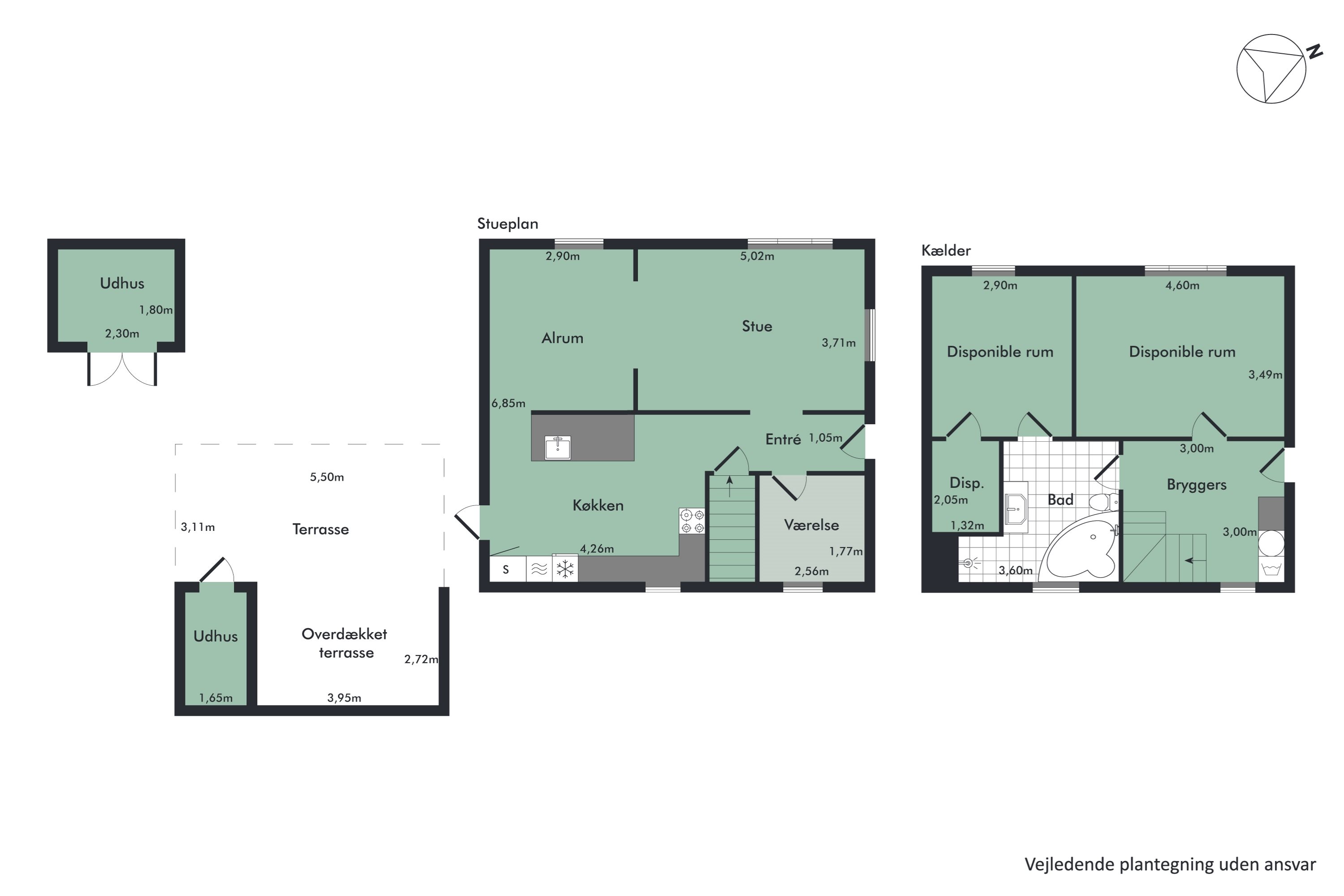 Plantegninger billede af Karlsvej 8, Valsgård, 9500 Hobro