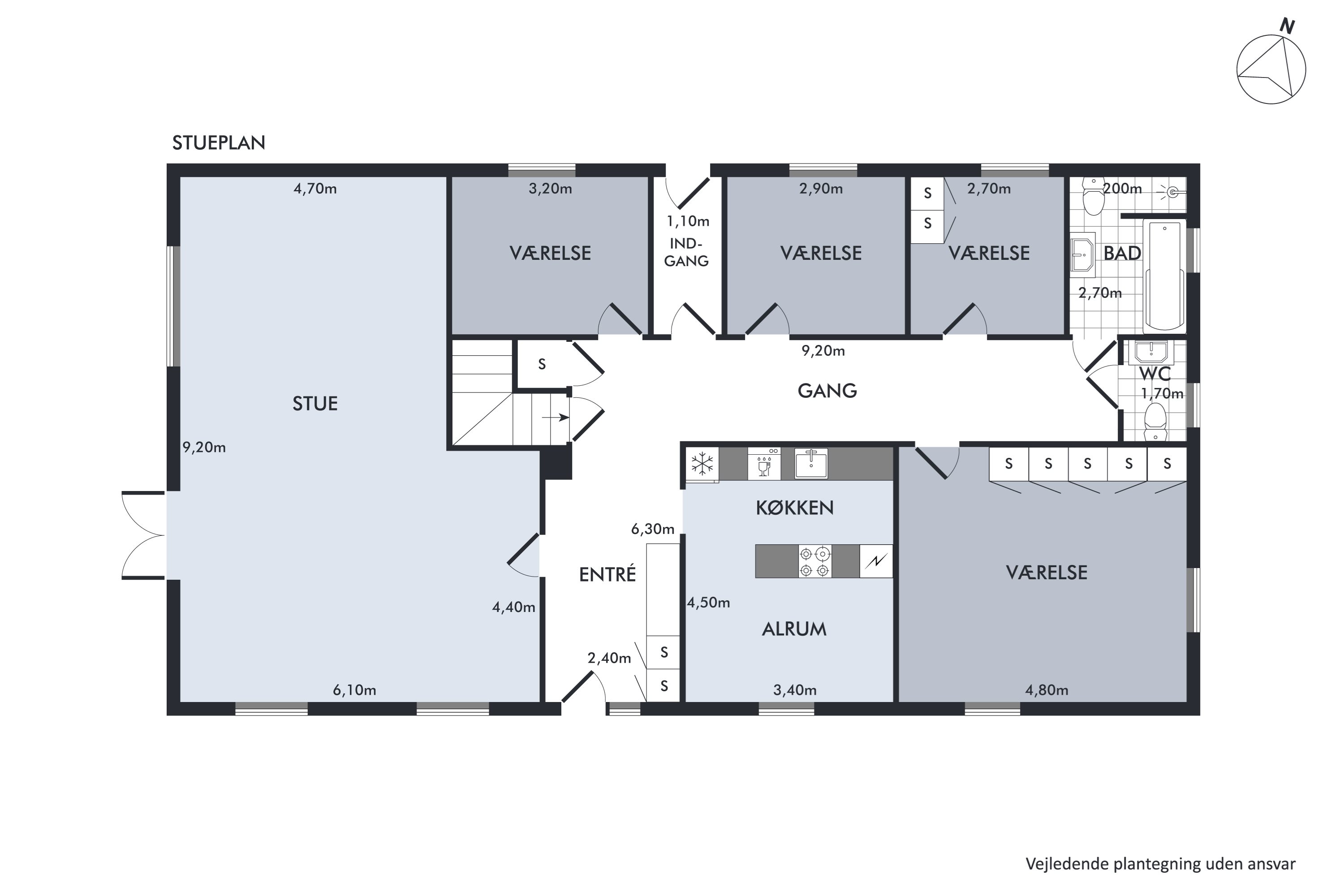 Plantegninger billede af Krogen 1, Bjergsted, 4450 Jyderup