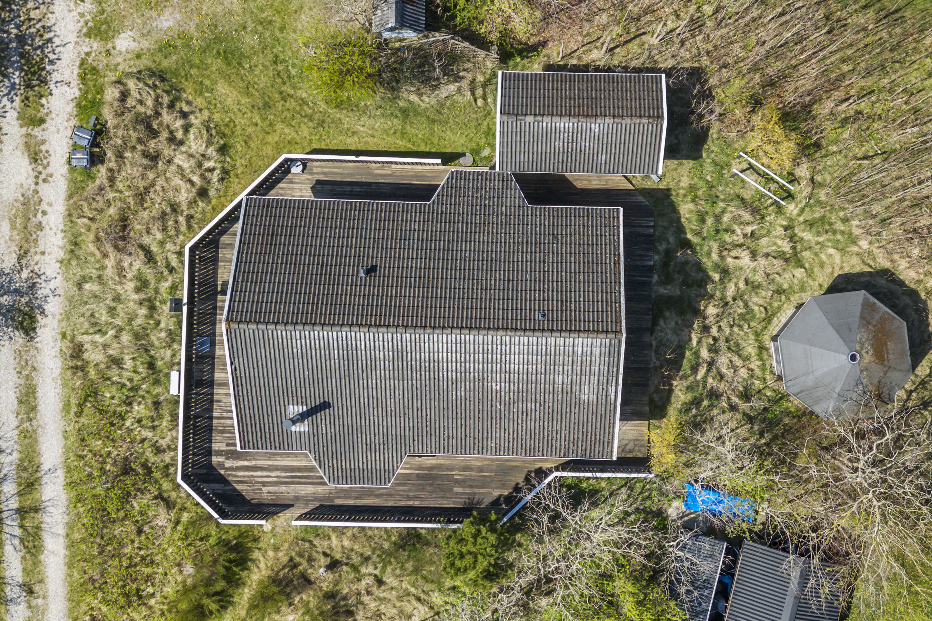 Fremhævet luftfoto billede i fuldskærmstilstand. Billede af Gl Skovvej 12, Tversted, 9881 Bindslev