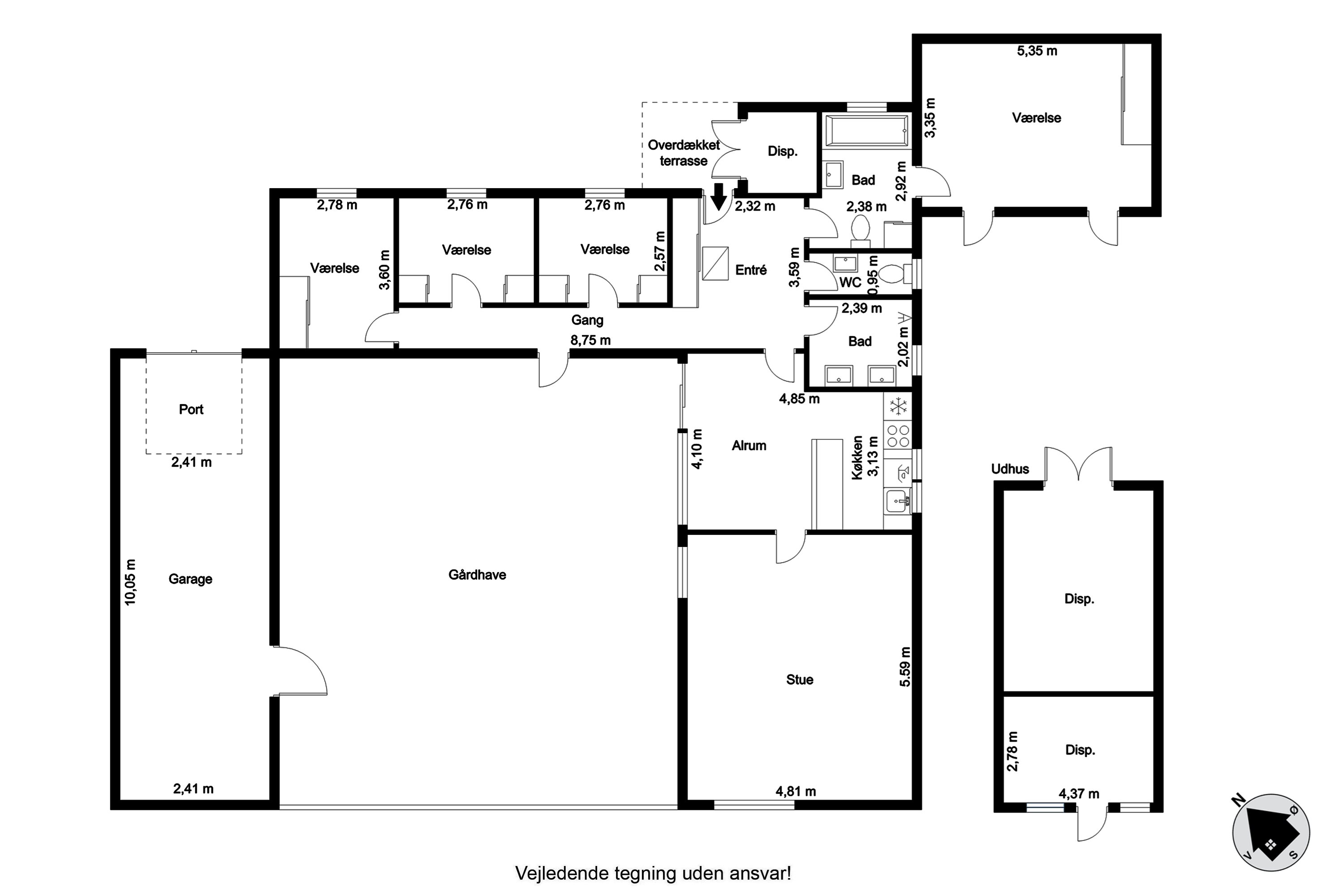 Plantegninger billede af Sømærkevej 7, Tversted, 9881 Bindslev