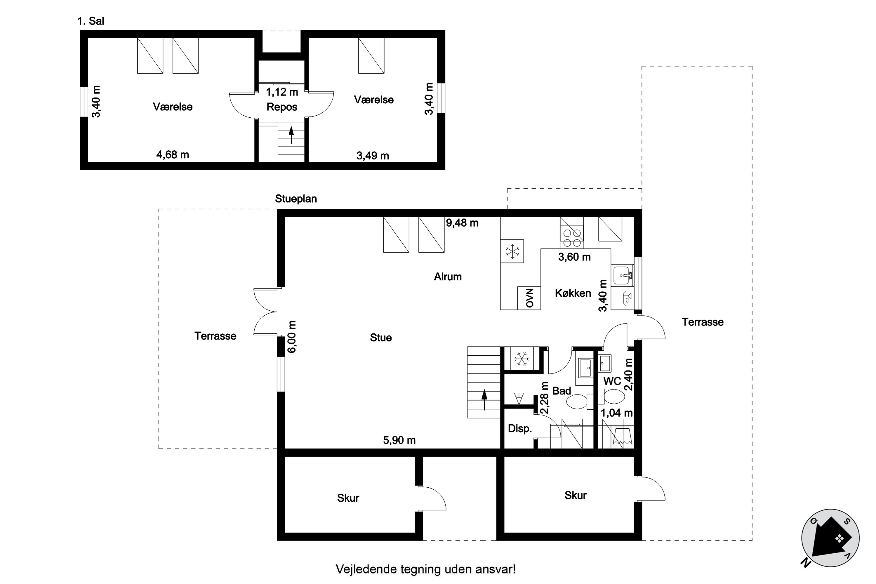 Plantegninger billede af Golfsvinget 19, Gatten, 9640 Farsø