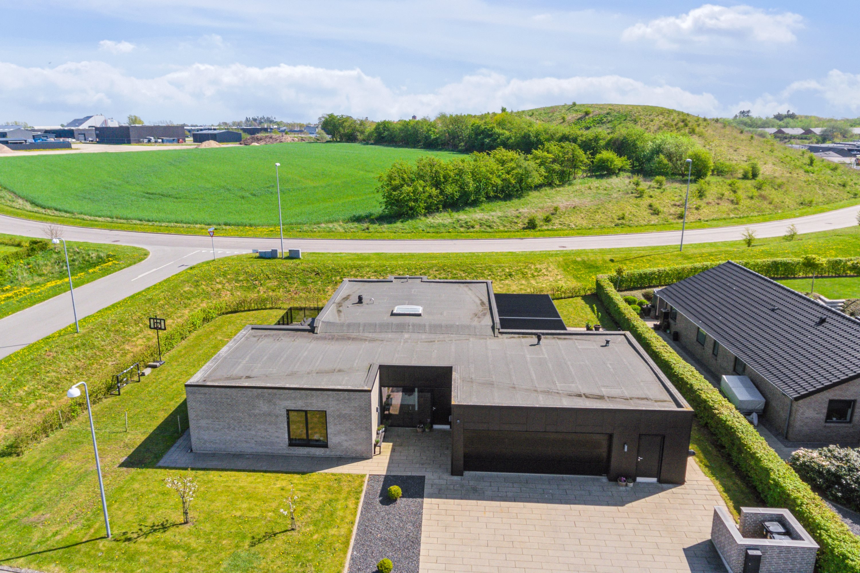 Fremhævet luftfoto billede i fuldskærmstilstand. Billede af Johannes V. Jensens Vej 1, 9500 Hobro