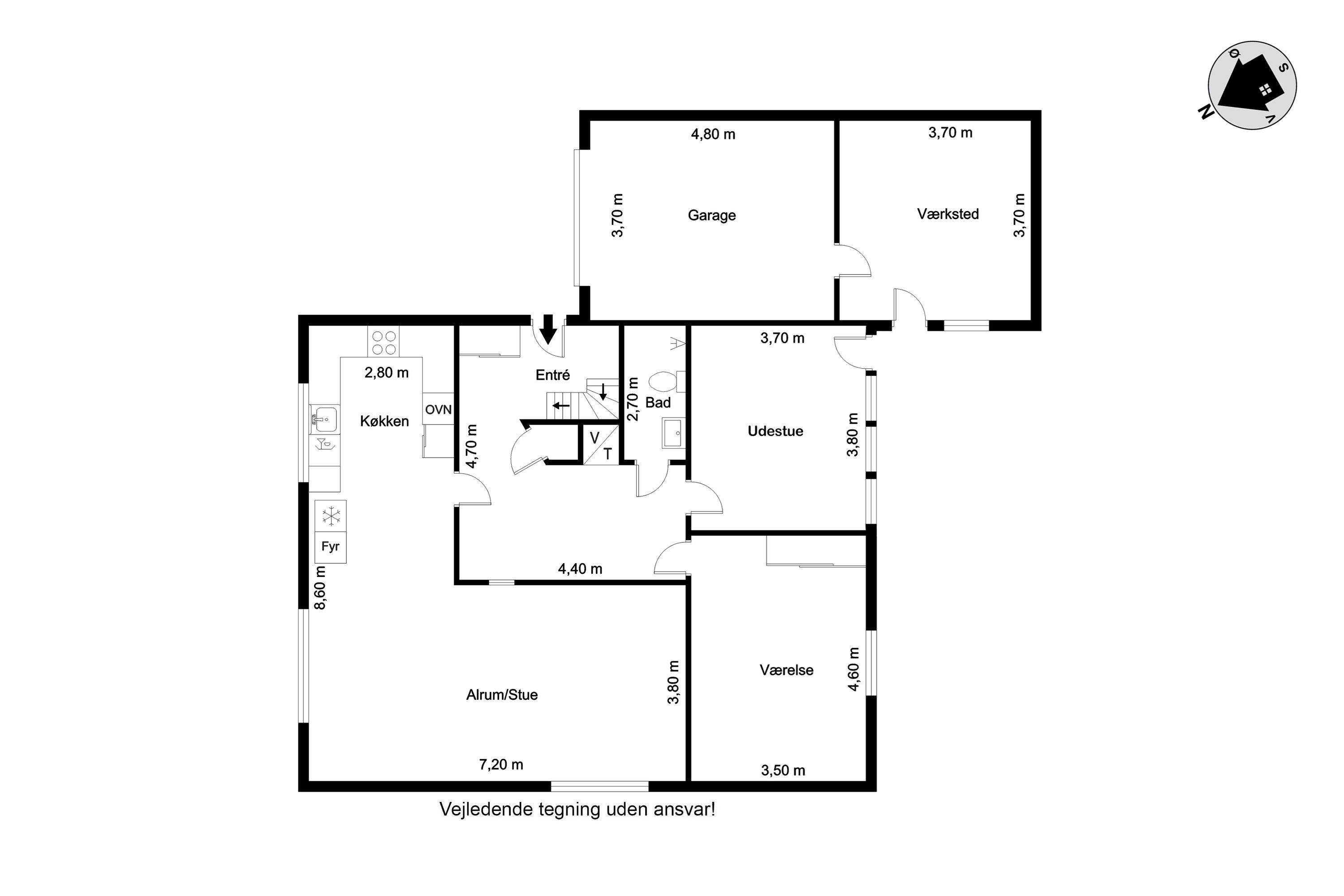 Plantegninger billede af Møllebakken 3, Vedersø, 6990 Ulfborg