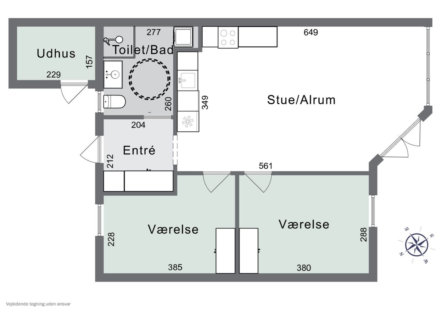 Plantegninger billede af Kirkebakken 3B, 4500 Nykøbing Sj