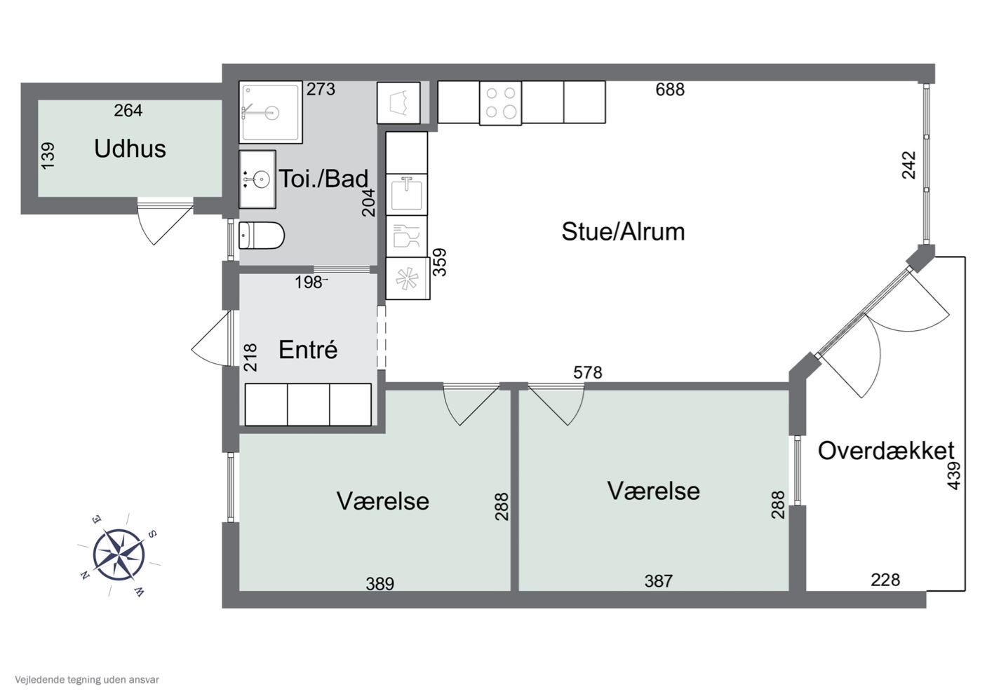 Plantegninger billede af Kirkebakken 3C, 4500 Nykøbing Sj
