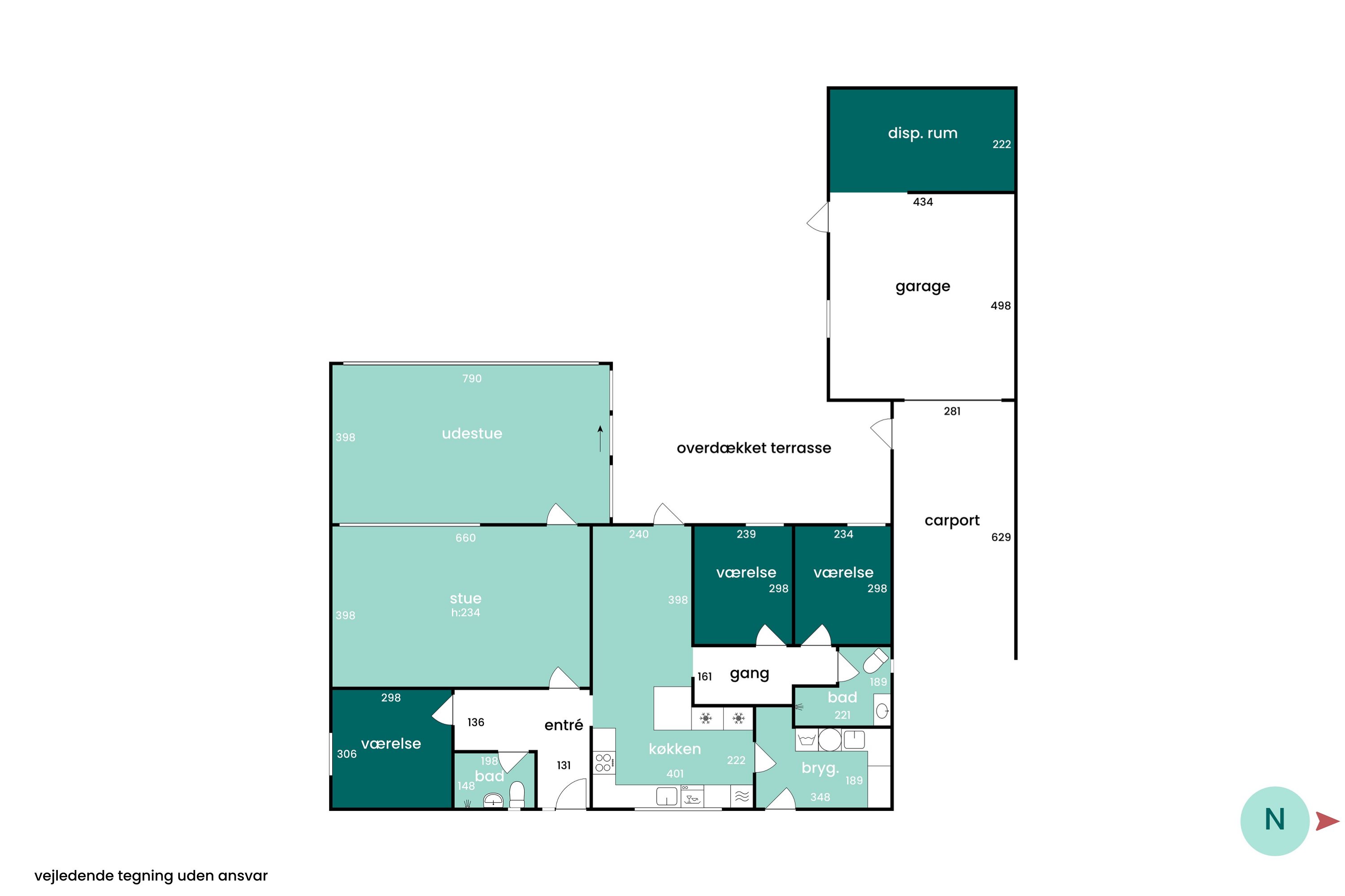Plantegninger billede af Farøvænget 6, True, 8381 Tilst