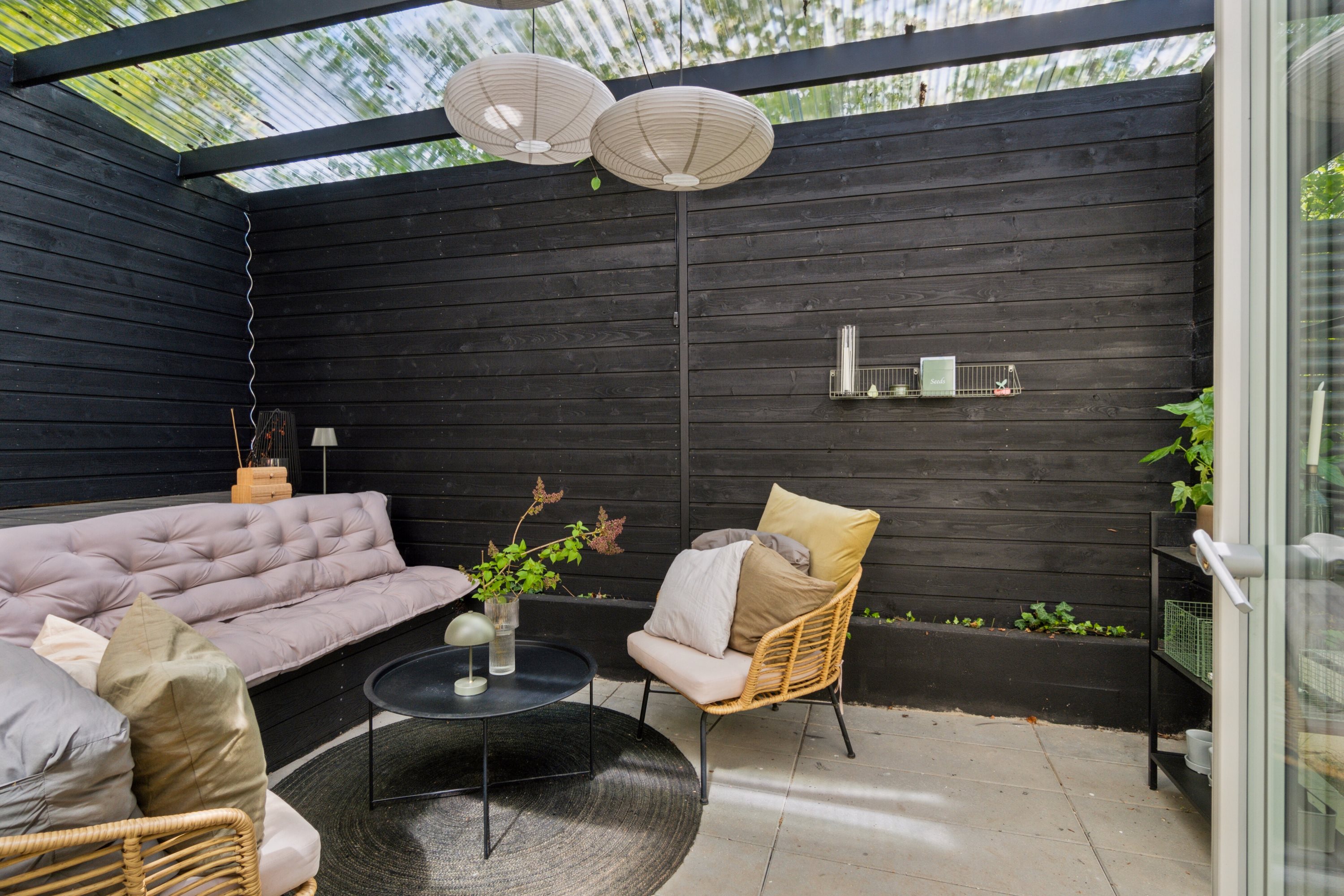 Fremhævet overdækket terrasse billede i fuldskærmstilstand. Billede af Kongelyset 3C, 4200 Slagelse