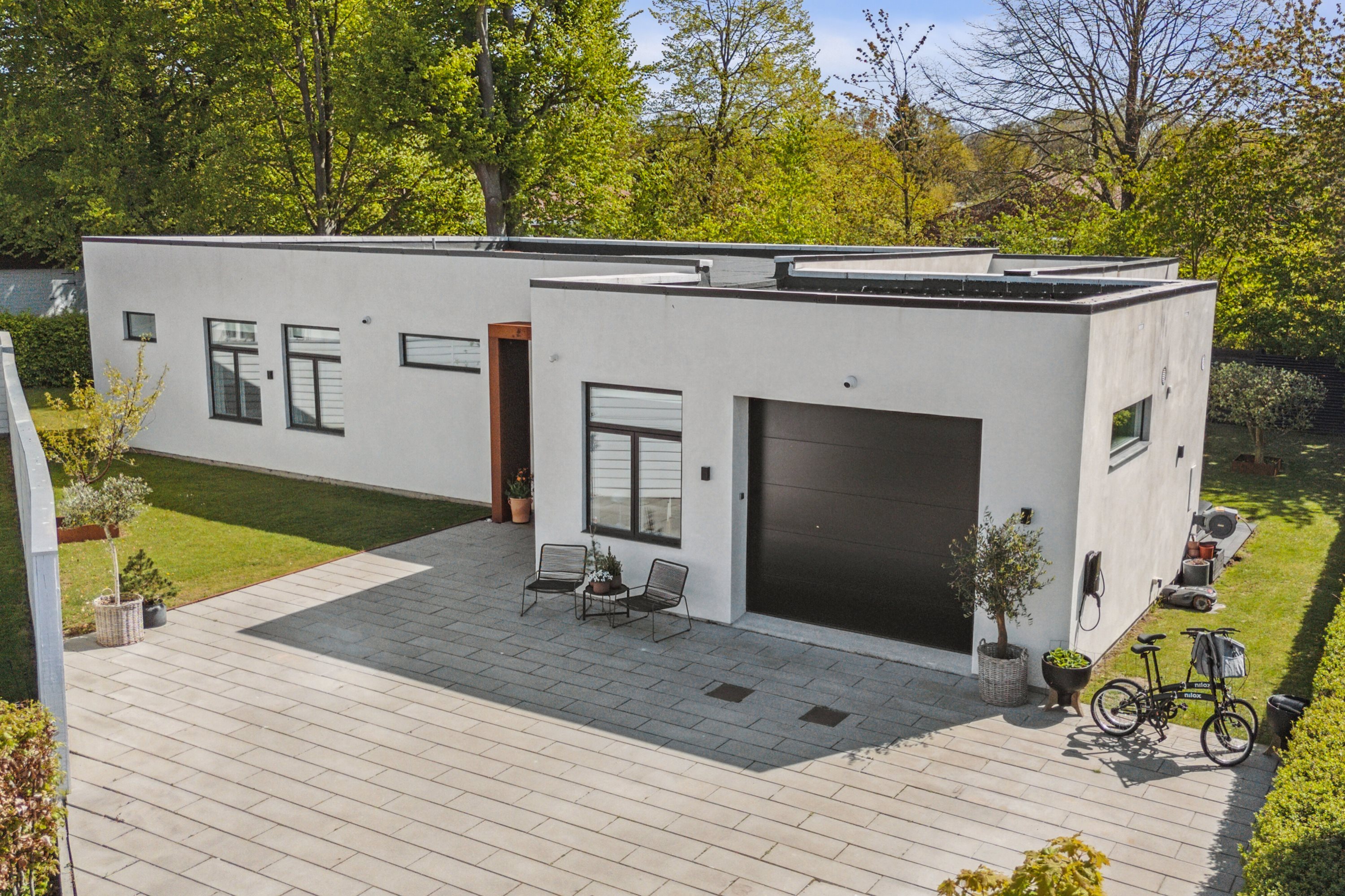 Fremhævet set fra haven billede i fuldskærmstilstand. Billede af Kongelyset 3C, 4200 Slagelse