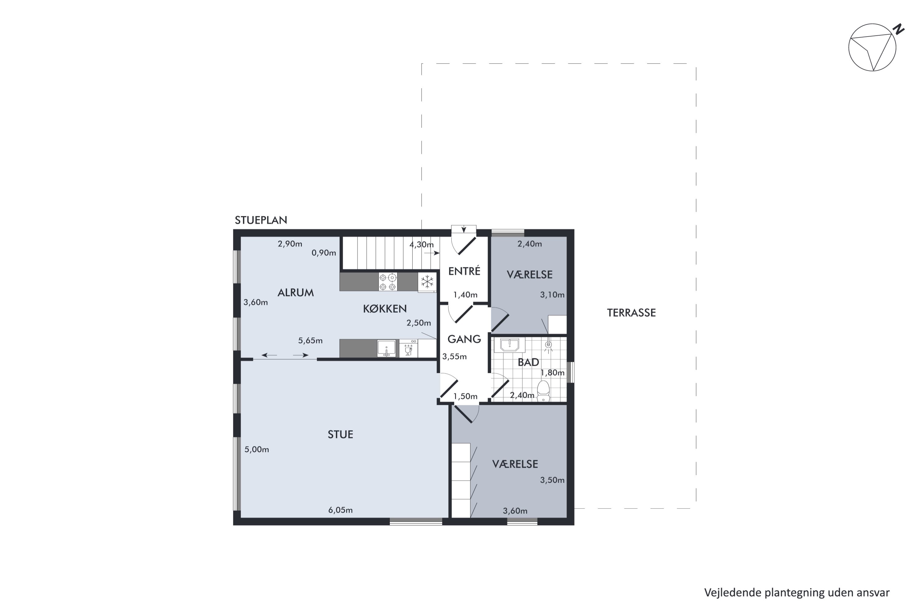 Plantegninger billede af Bjerrevej 7, 8840 Rødkærsbro