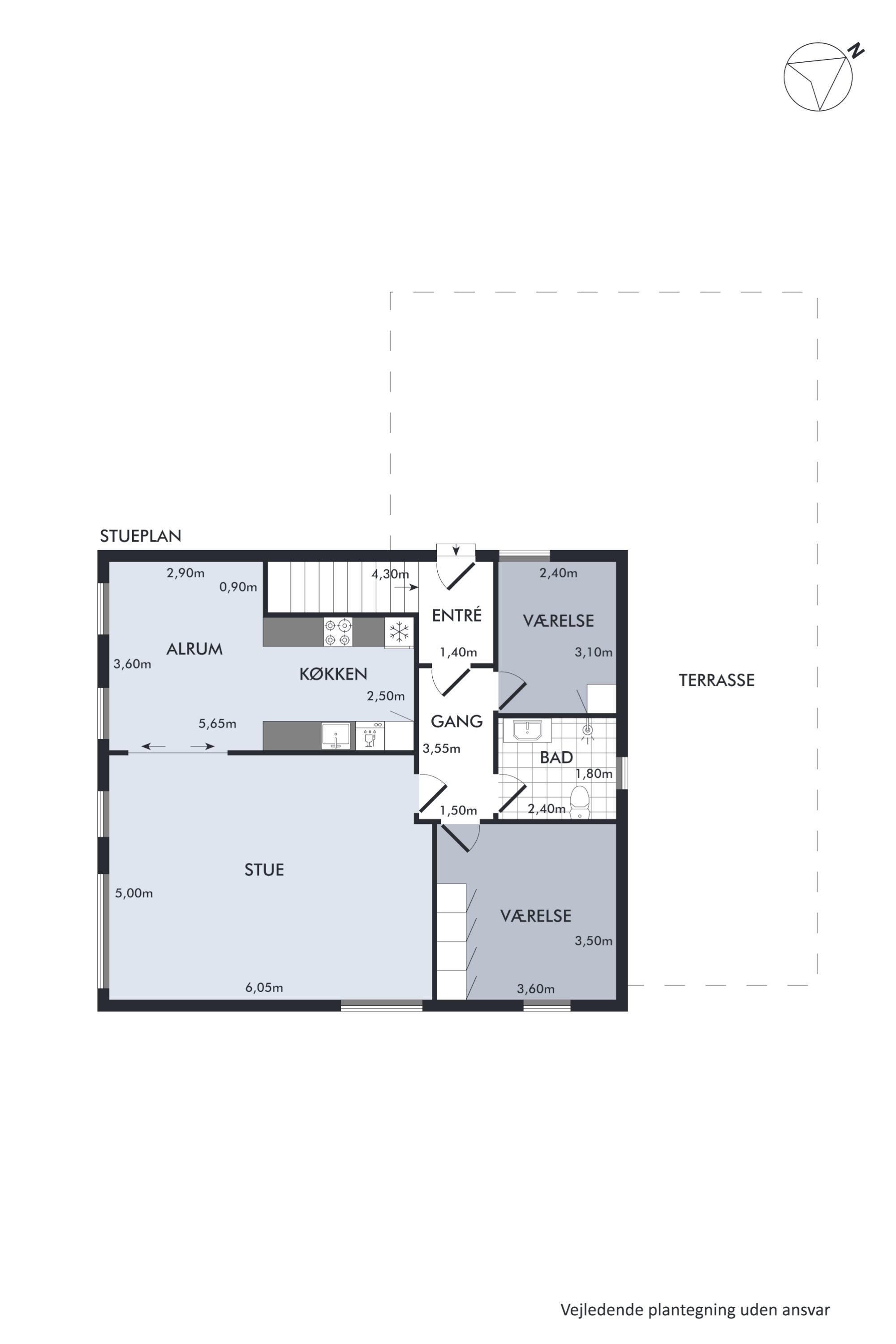 Plantegninger billede af Bjerrevej 7, 8840 Rødkærsbro