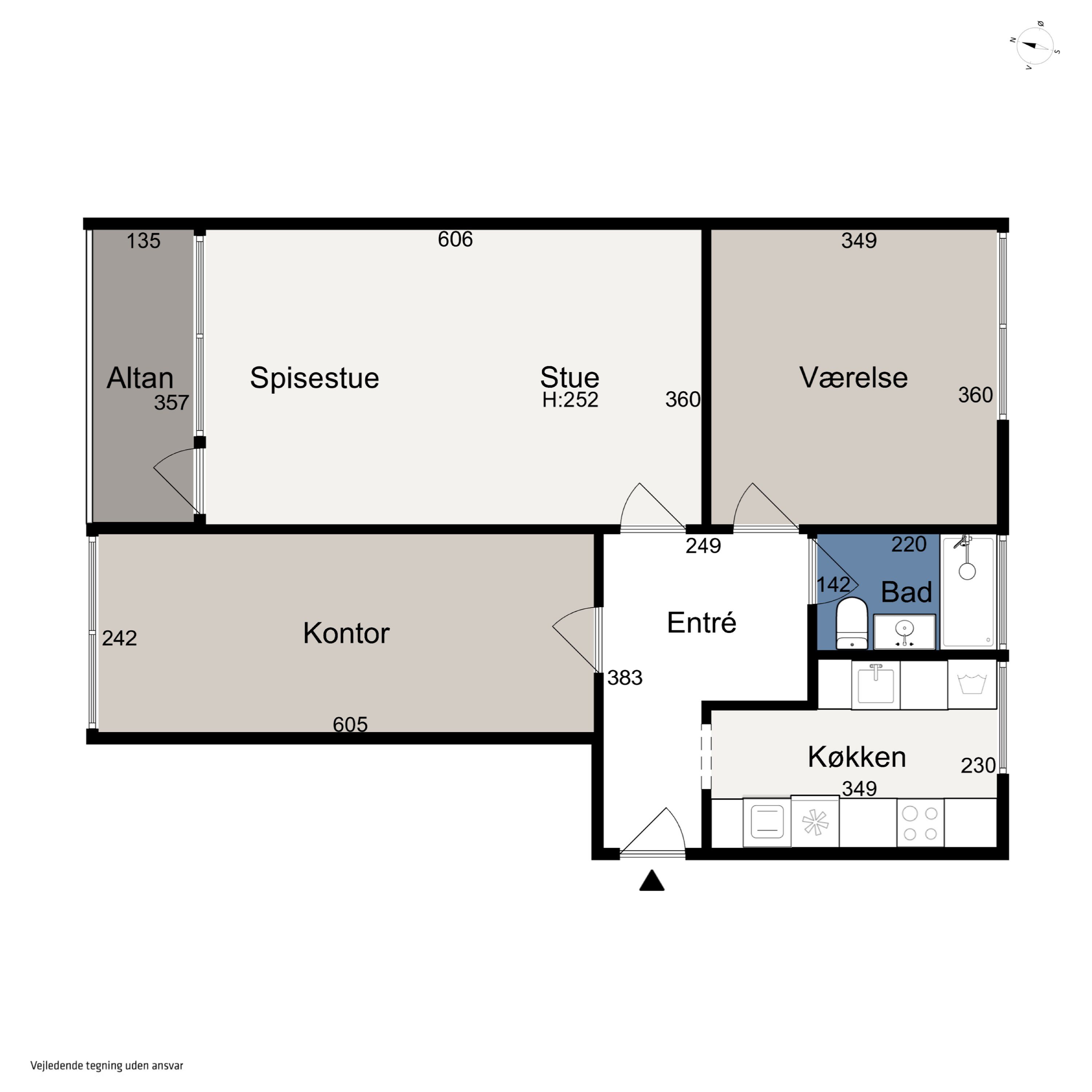 Plantegninger billede af Rundhøj Allé 82, 1. th., 8270 Højbjerg