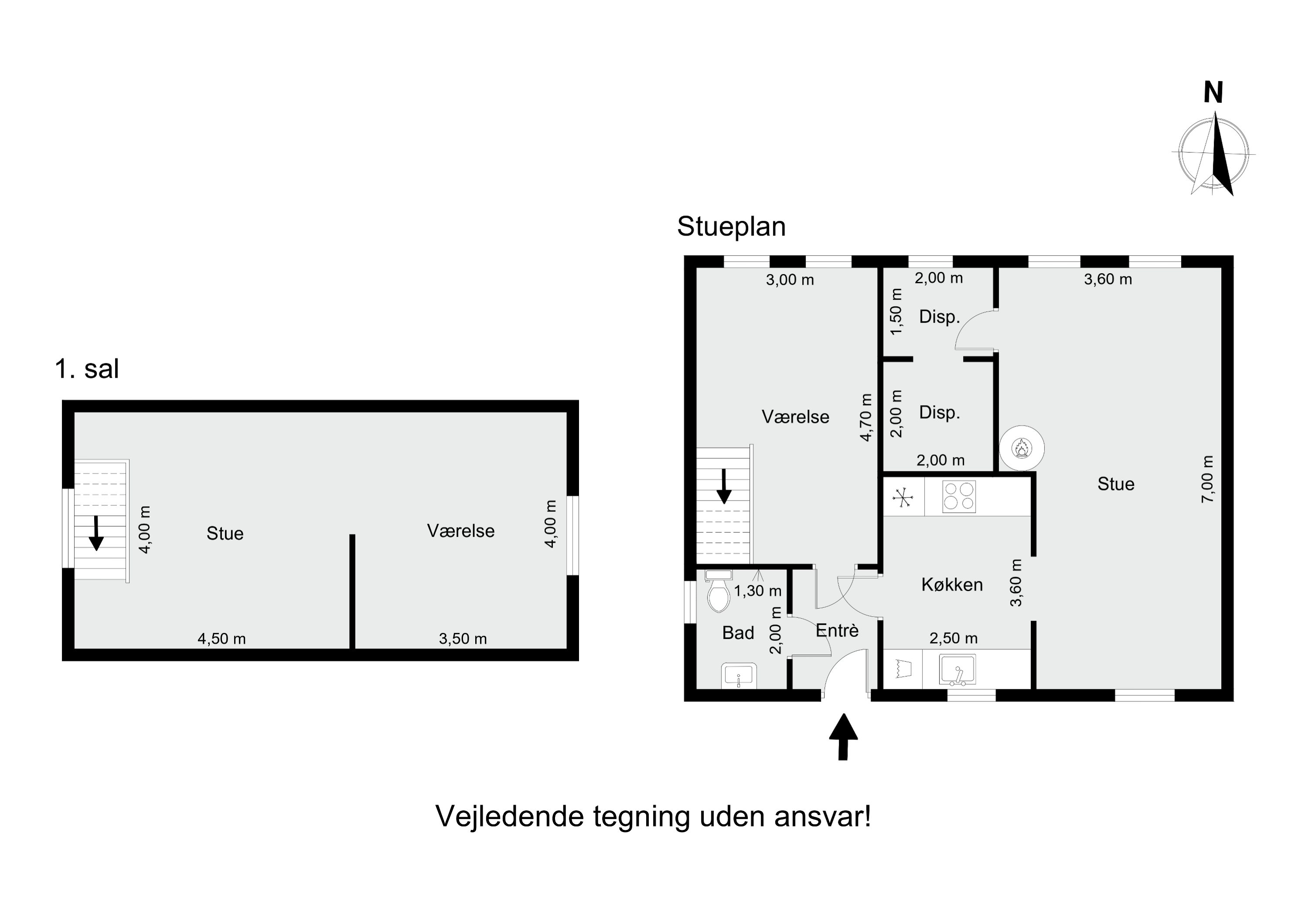 Plantegninger billede af Kjærgårdsvej 3, Sparkær, 8800 Viborg