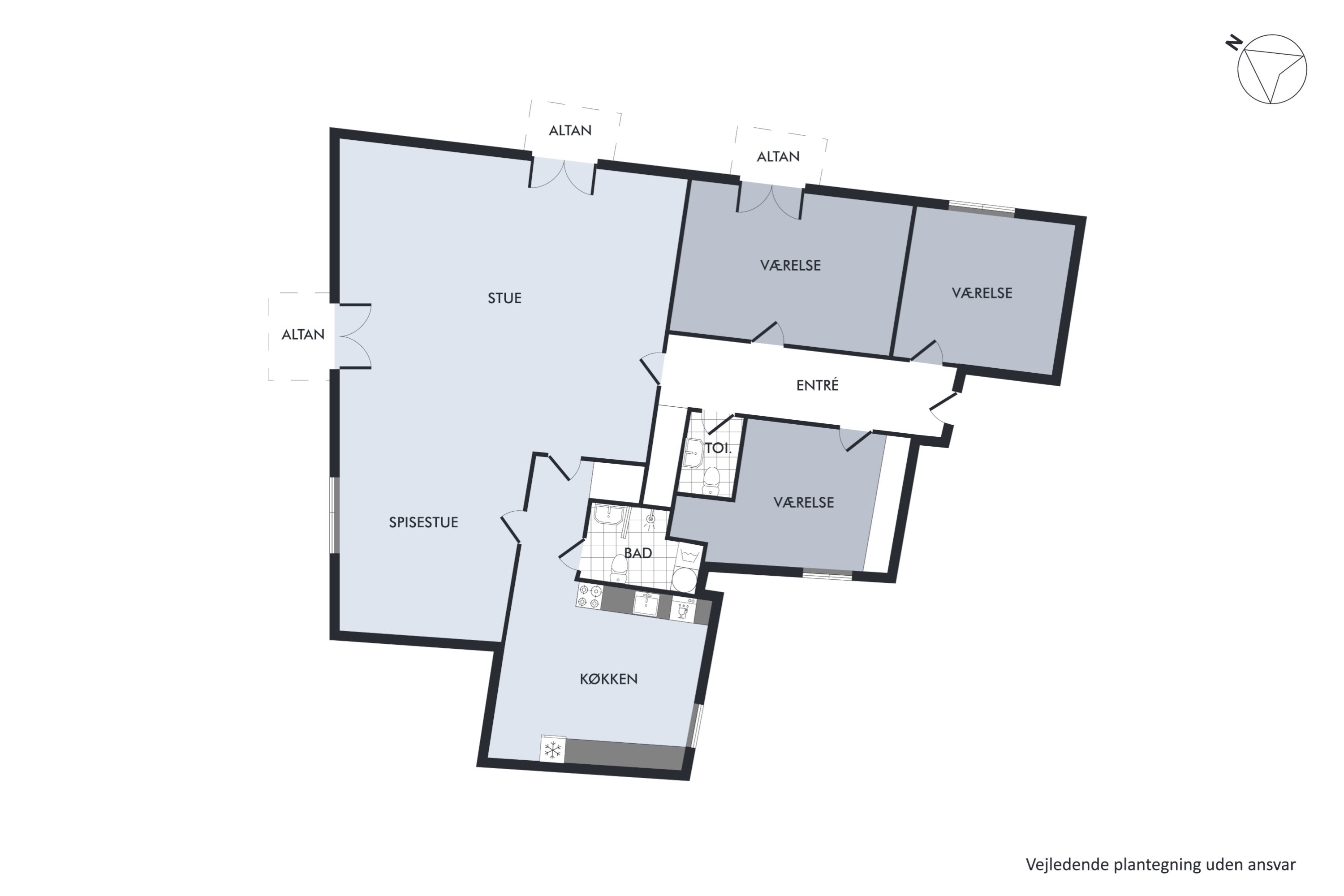 Plantegninger billede af Svanevænget 4, 4. tv., 2100 København Ø