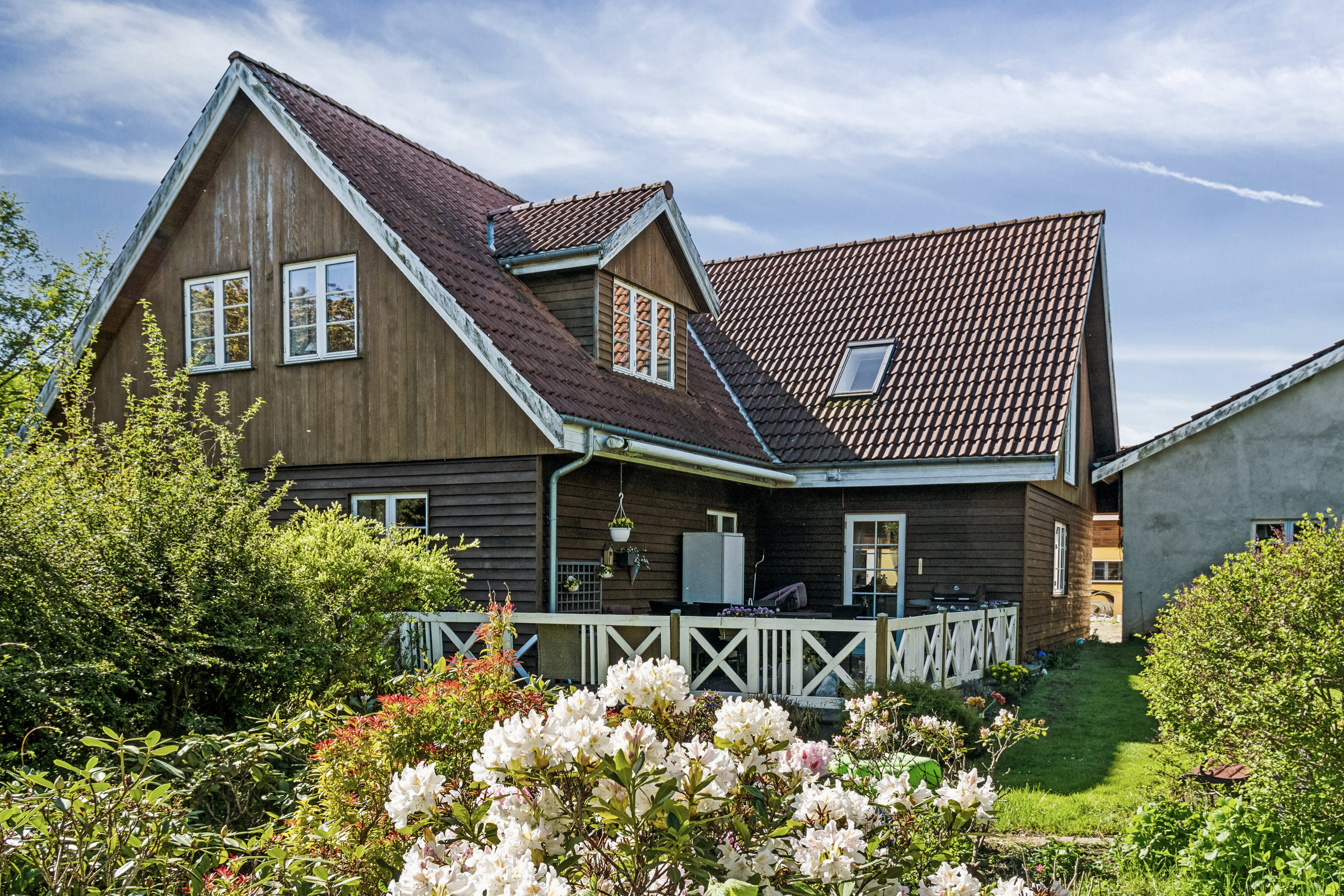 Fremhævet set fra haven billede i fuldskærmstilstand. Billede af Ny Hagestedvej 61, Ny Hagested, 4532 Gislinge