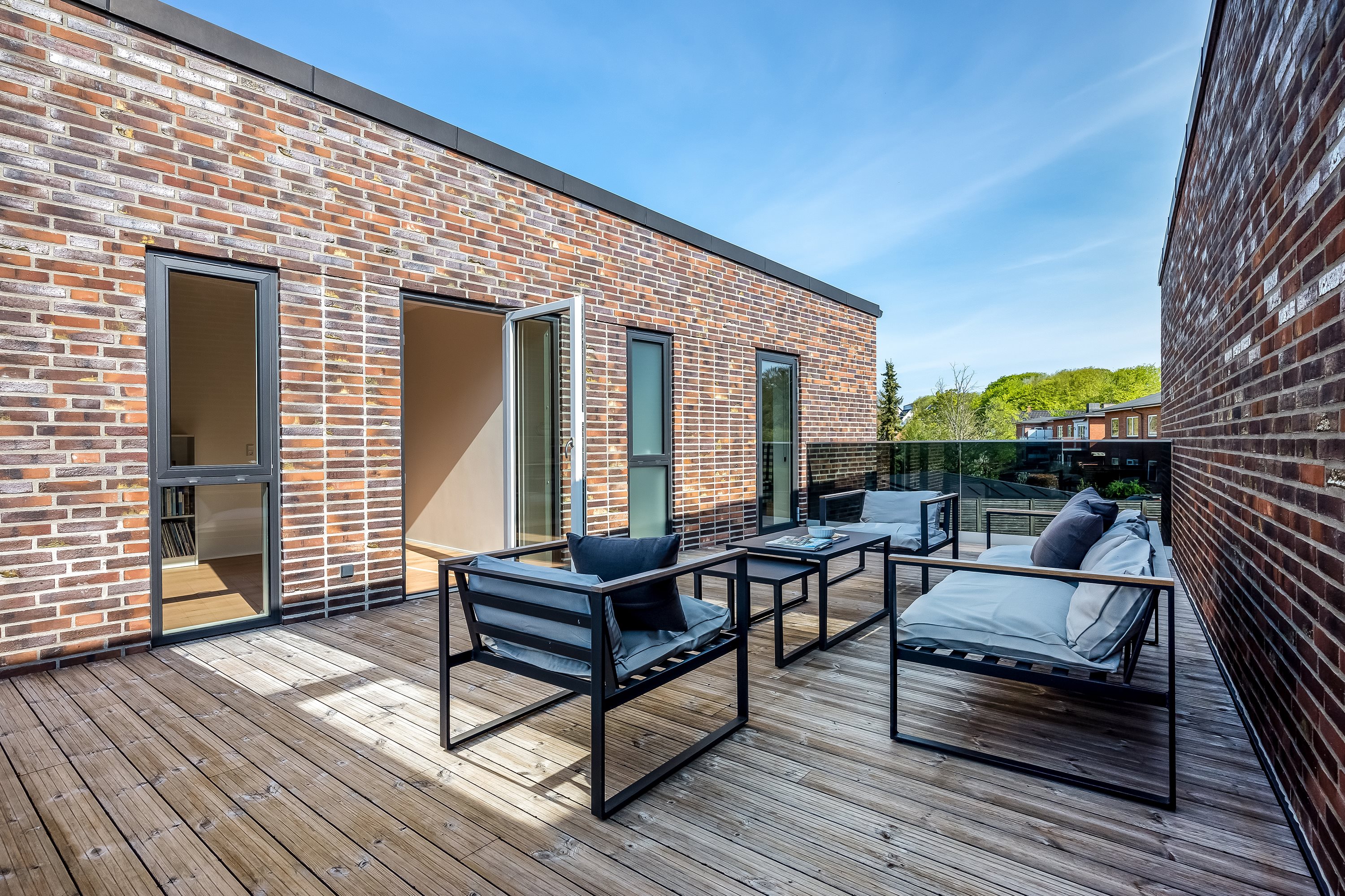 Fremhævet tagterrasse billede i fuldskærmstilstand. Billede af Østerbrogade 14D, 7500 Holstebro