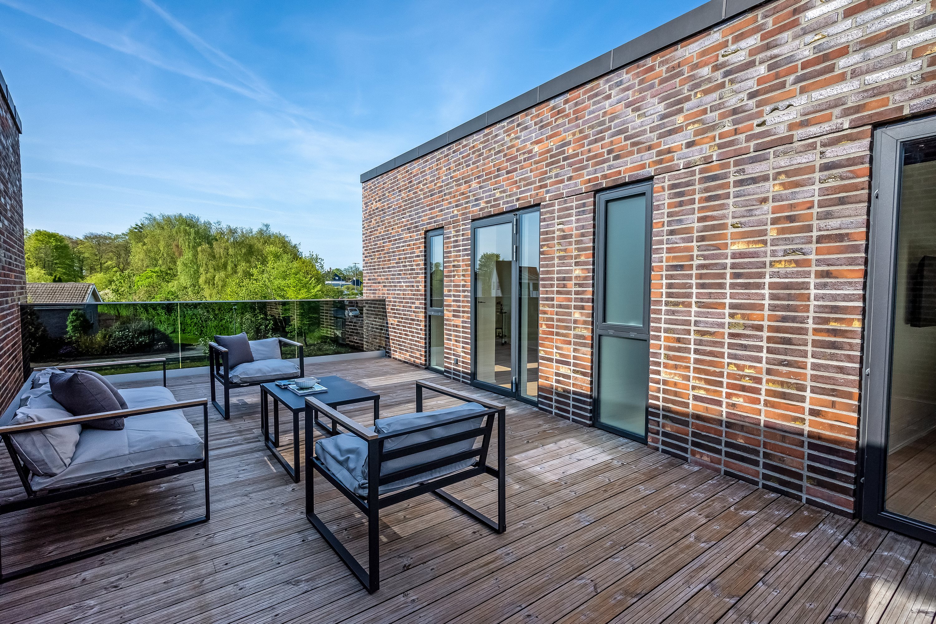 Fremhævet tagterrasse billede i fuldskærmstilstand. Billede af Østerbrogade 14D, 7500 Holstebro